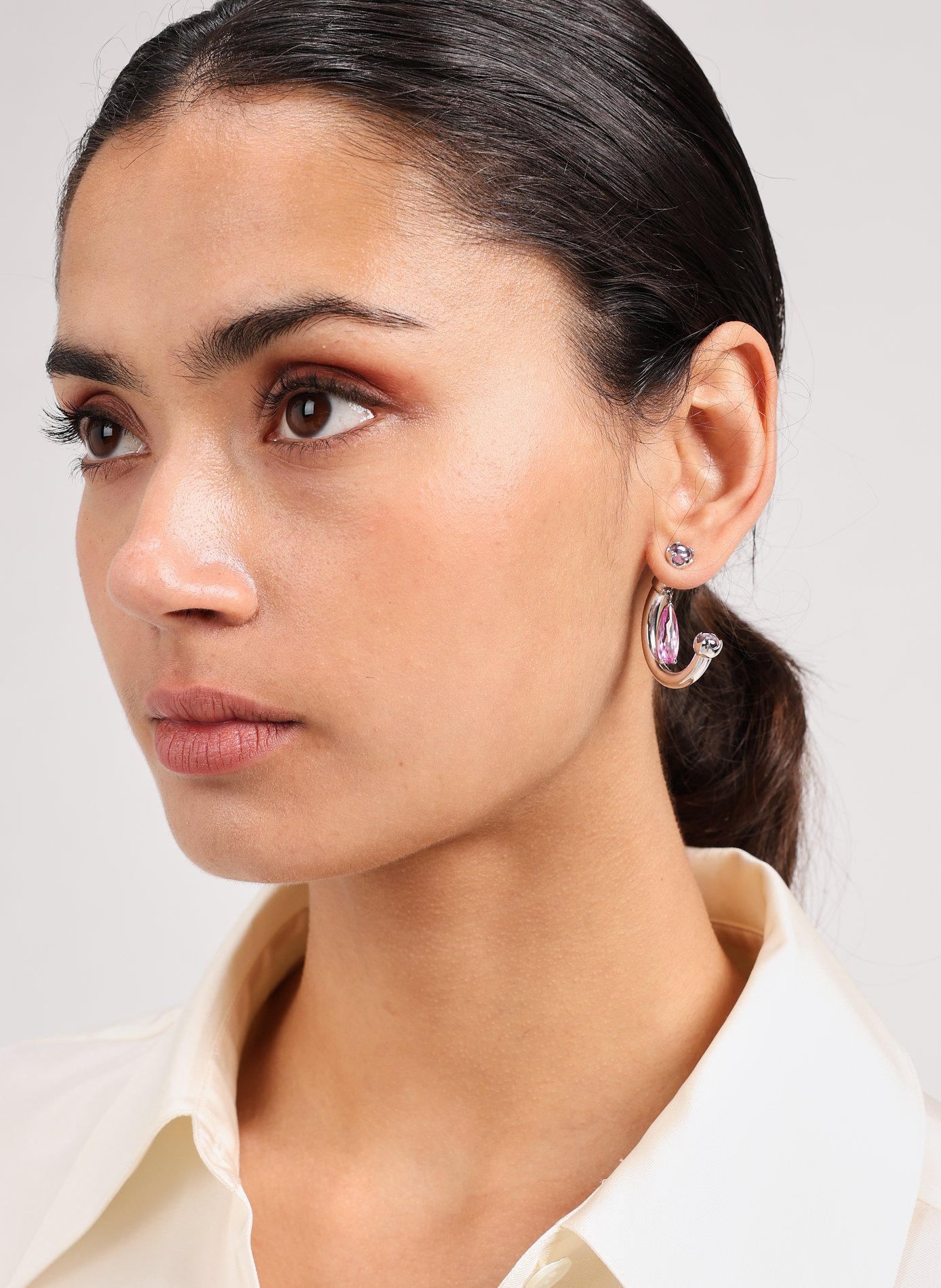 Boucles d&#039;oreille Fantasy Pink Drip  ALAN CROCETTI Argent