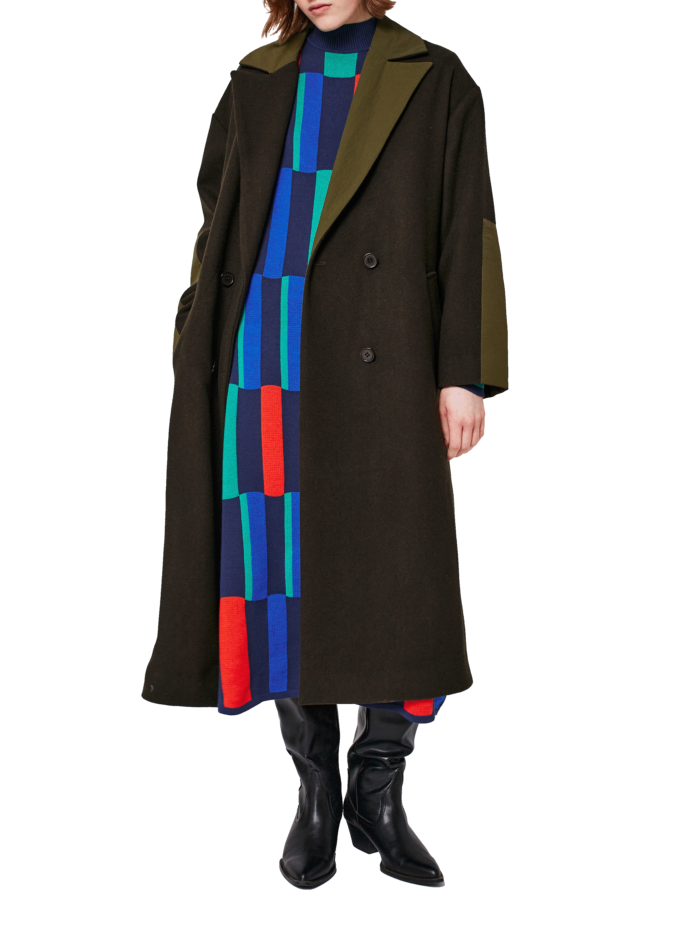 Trench-coat long à ceinture BOBO CHOSES Vert