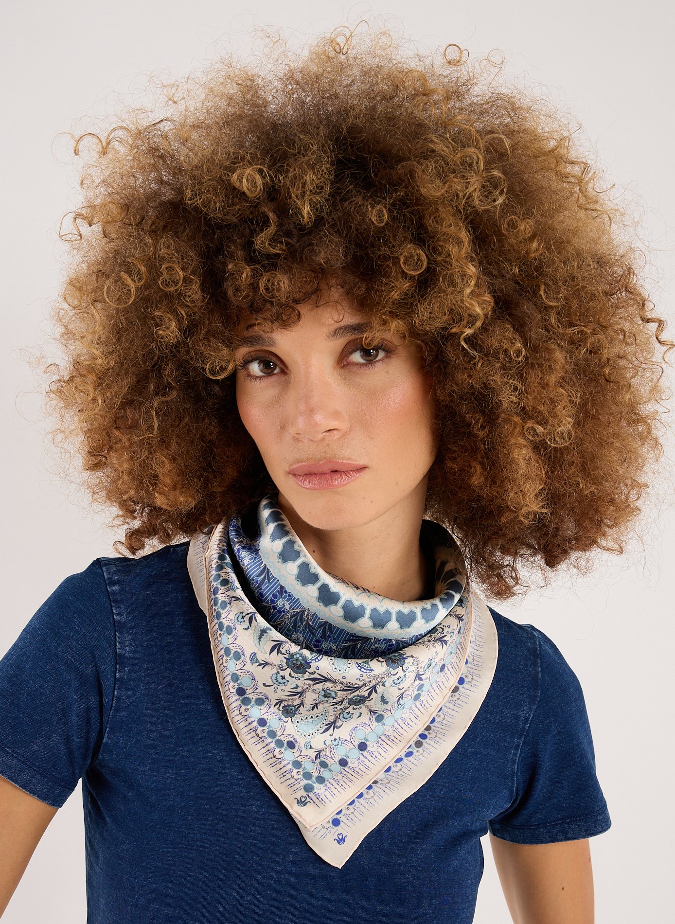 Foulard Boheme en soie PETRUSSE Beige