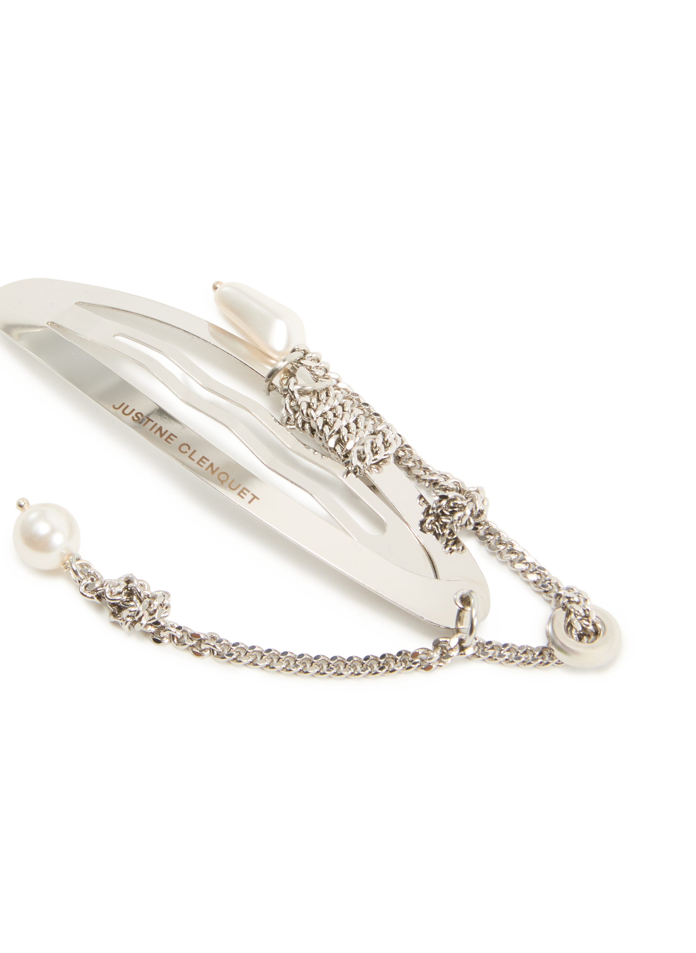 Barettes argenté à breloques JUSTINE CLENQUET Argent