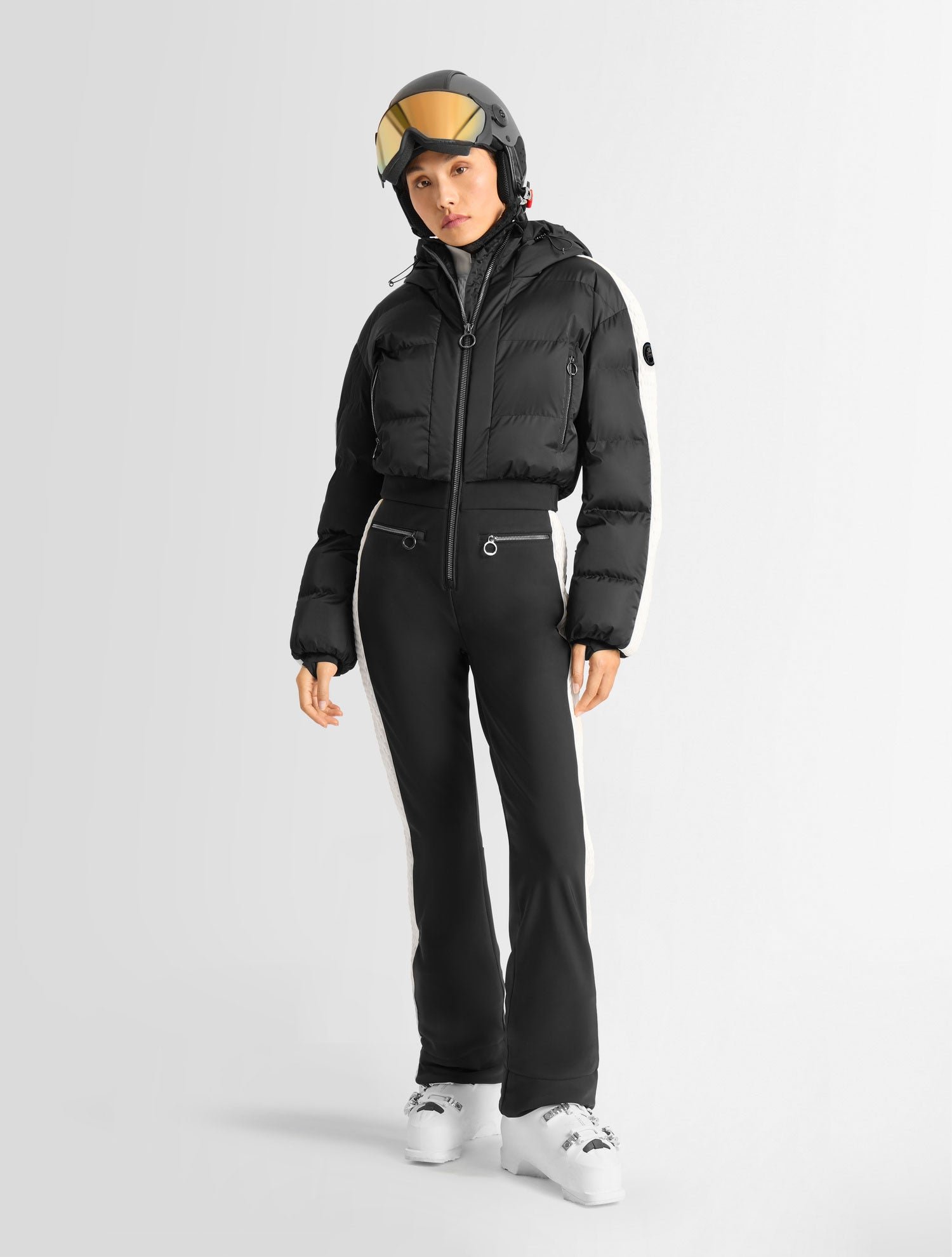 Combinaison de ski jenko col capuche coupe regular Noir Fusalp