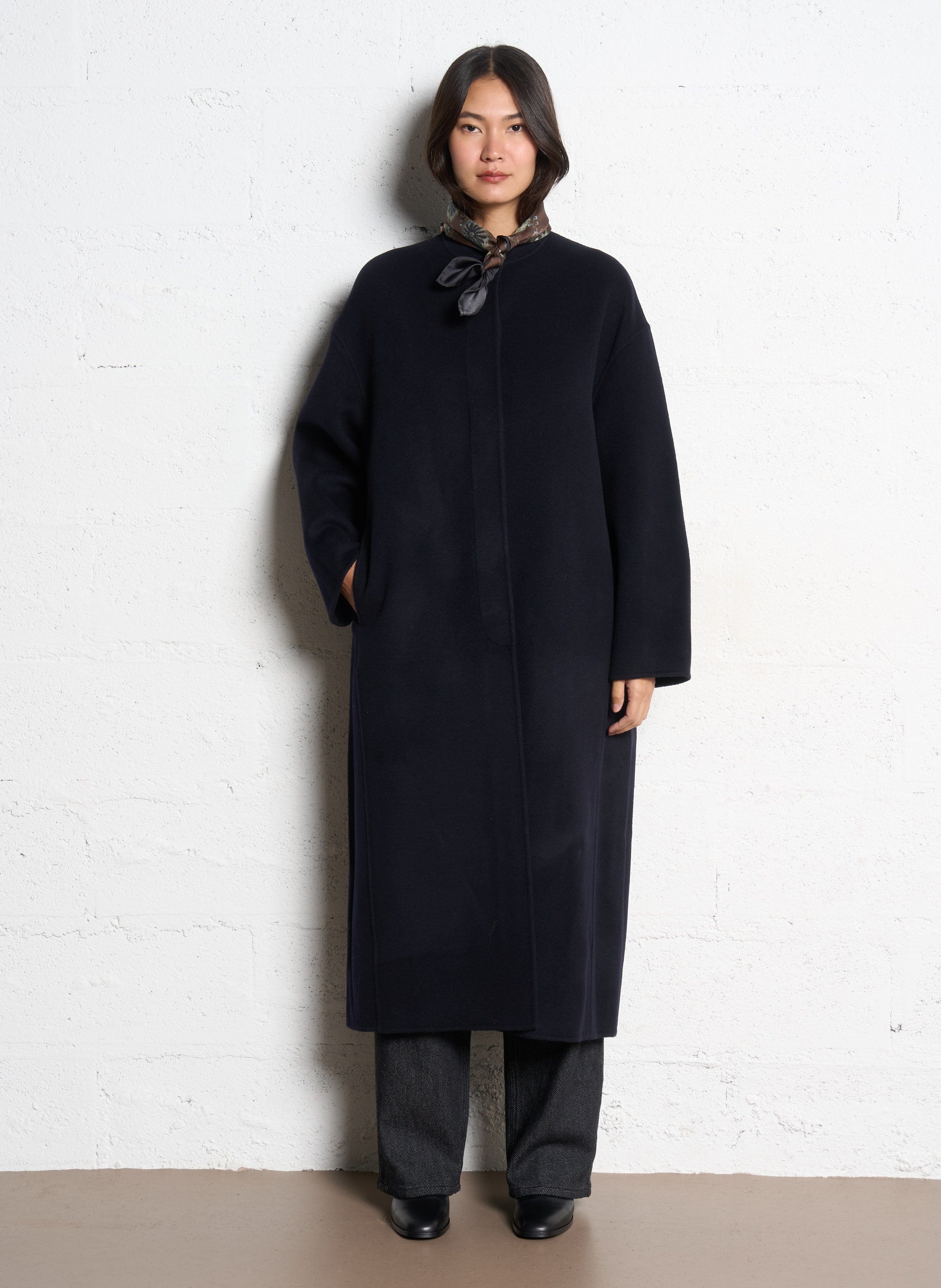 Manteau oversize en laine mélangée finn SOEUR Bleu