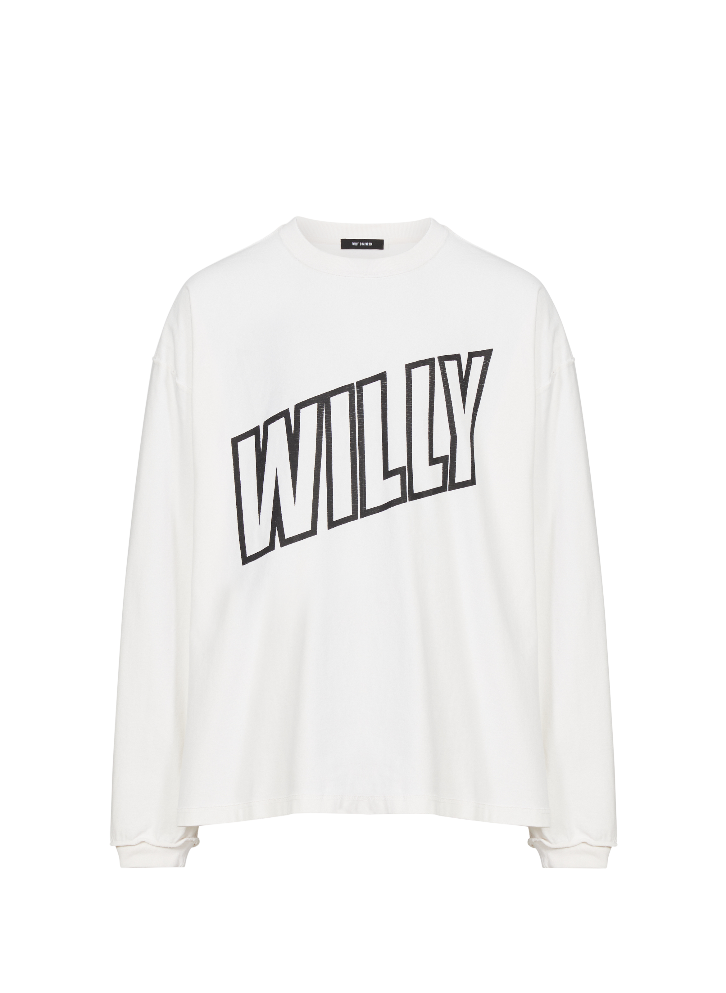 WILLY CHAVARRIA Pull large à col rond en coton White