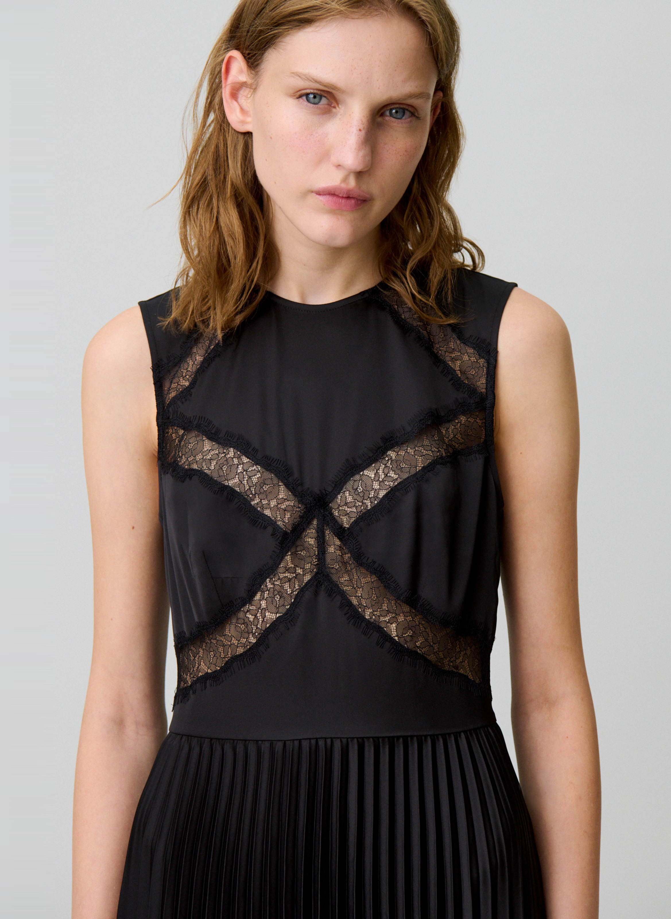 Robe longue évasée col rond rosabelle CLAUDIE PIERLOT Noir