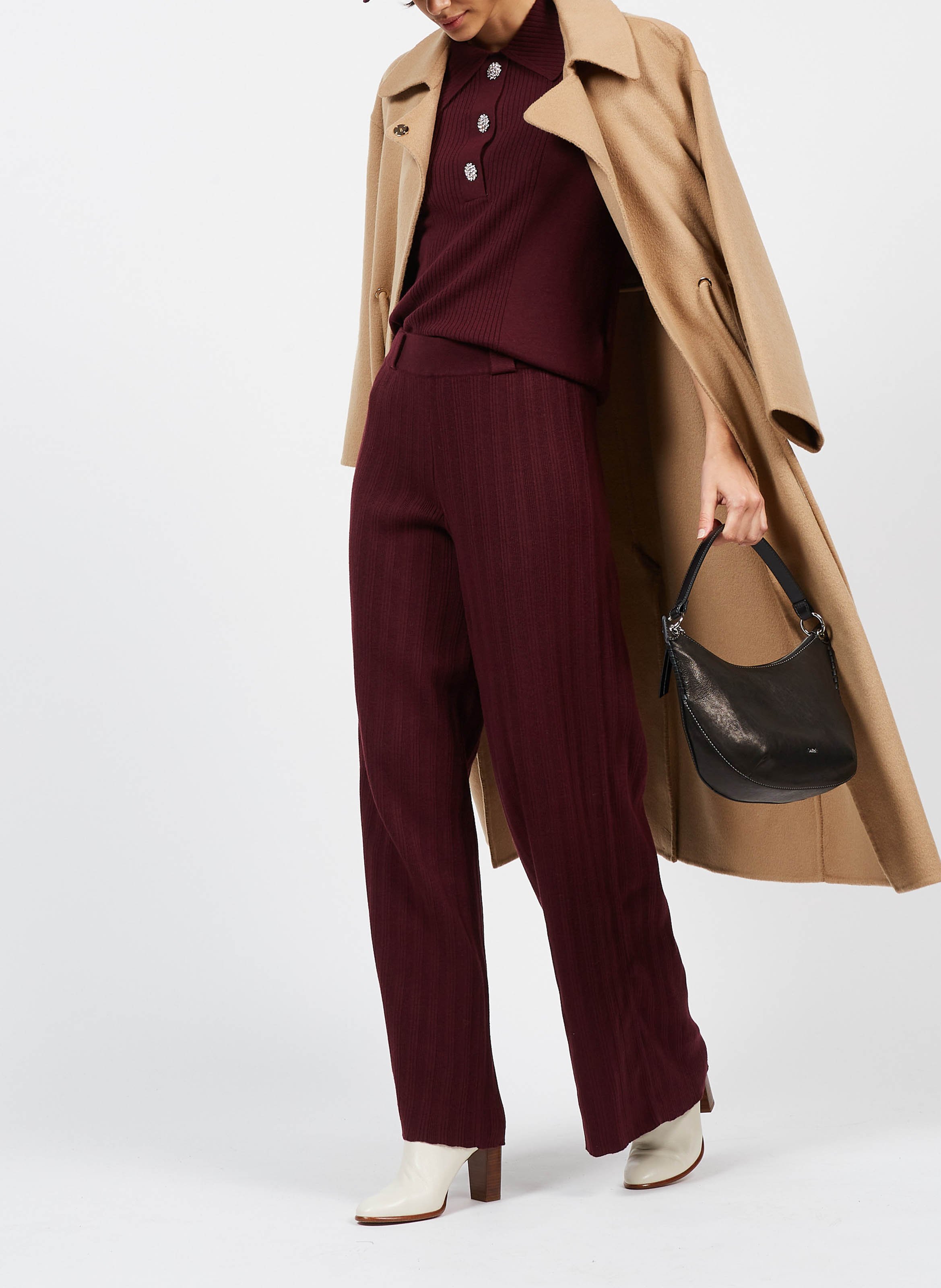 Manteau long col asymétrique kate BA&SH Marron