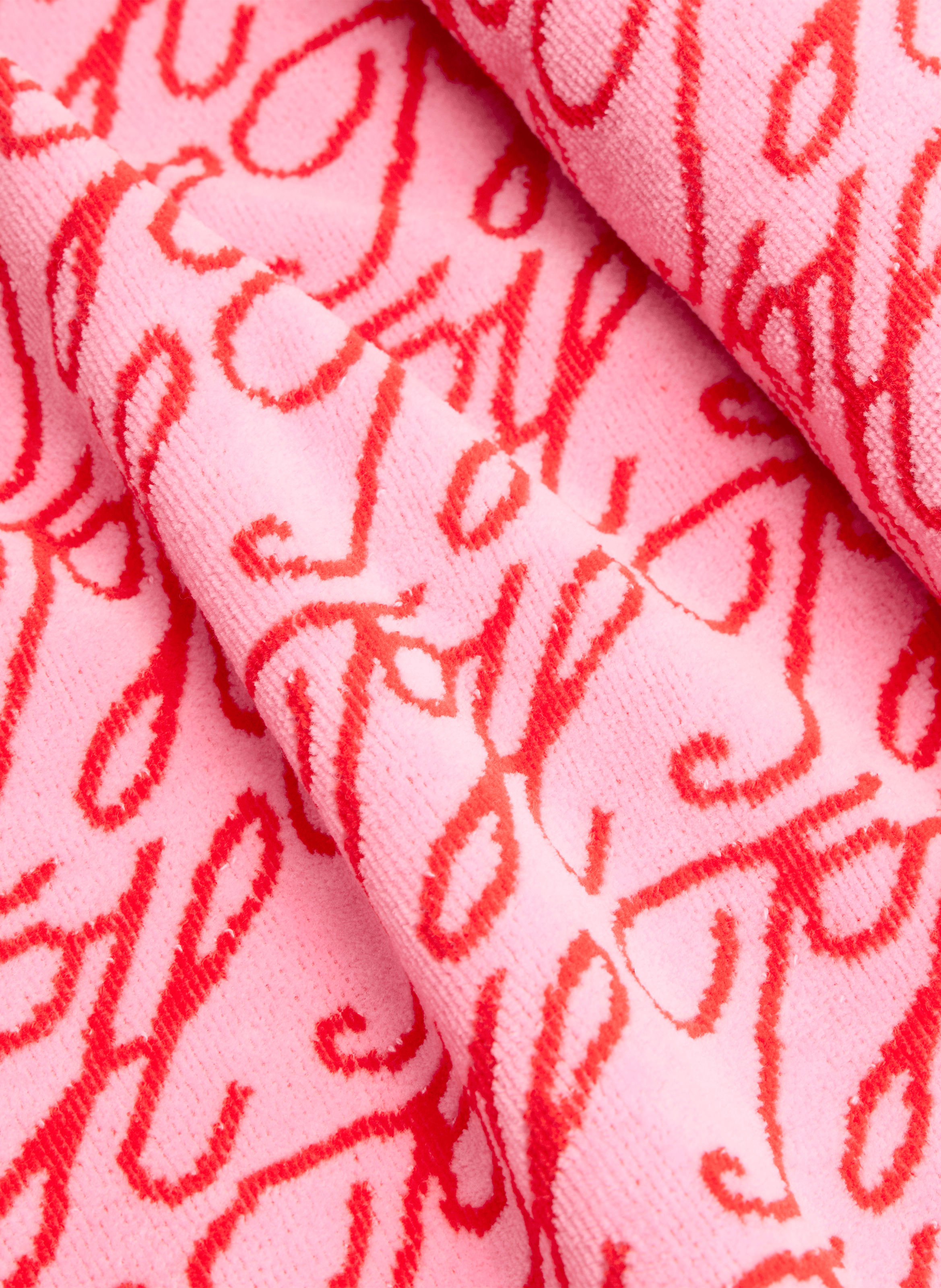 Beach towel with printed logo in cotton TOMMY HILFIGER Red