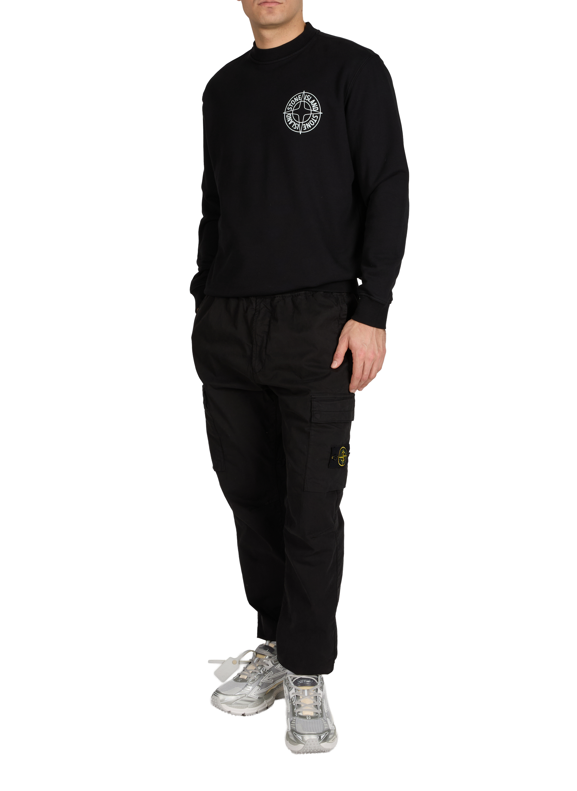 Sweatshirt en coton STONE ISLAND Noir