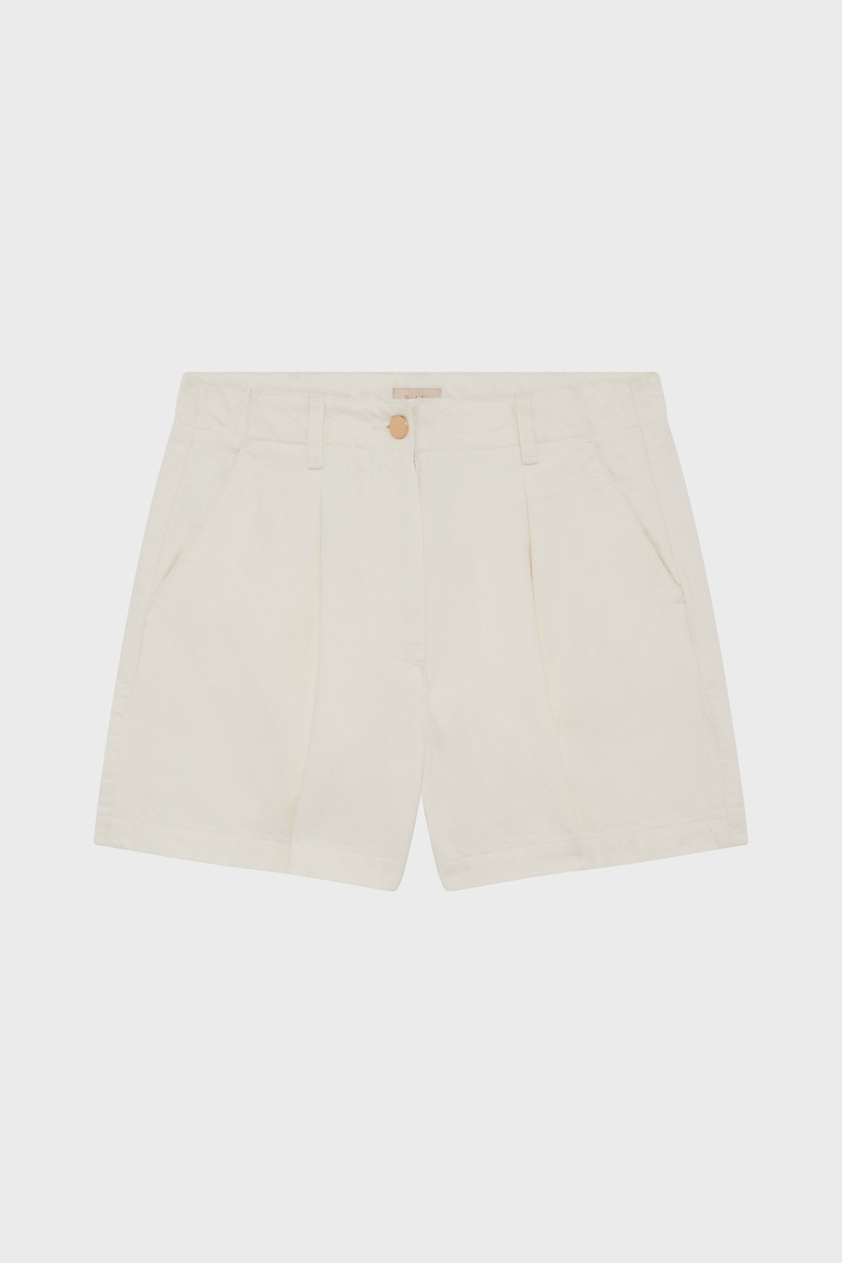 Short en denim écru à pinces - bahya PABLO Beige
