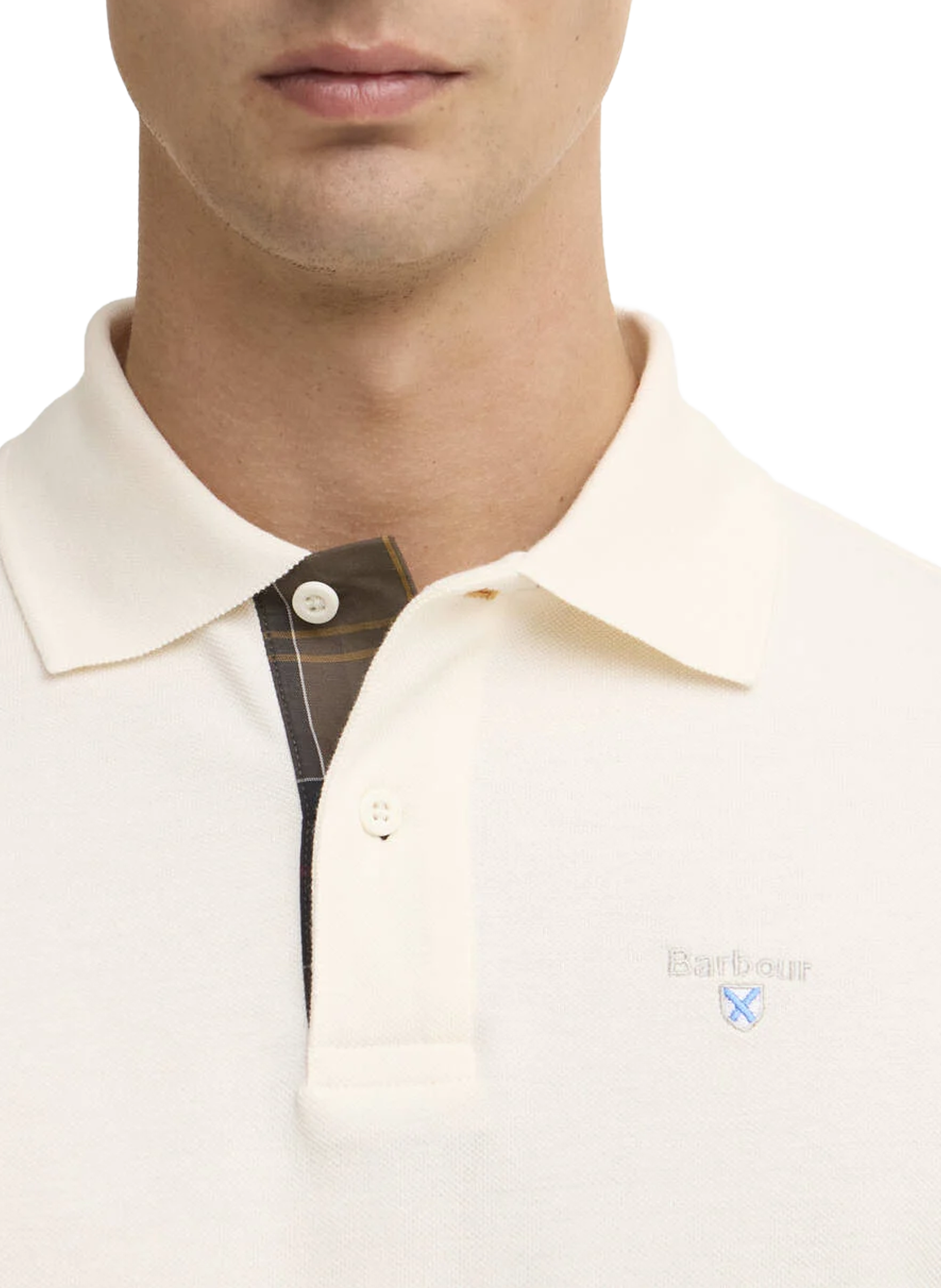 Polo manches courtes en coton BARBOUR Blanc