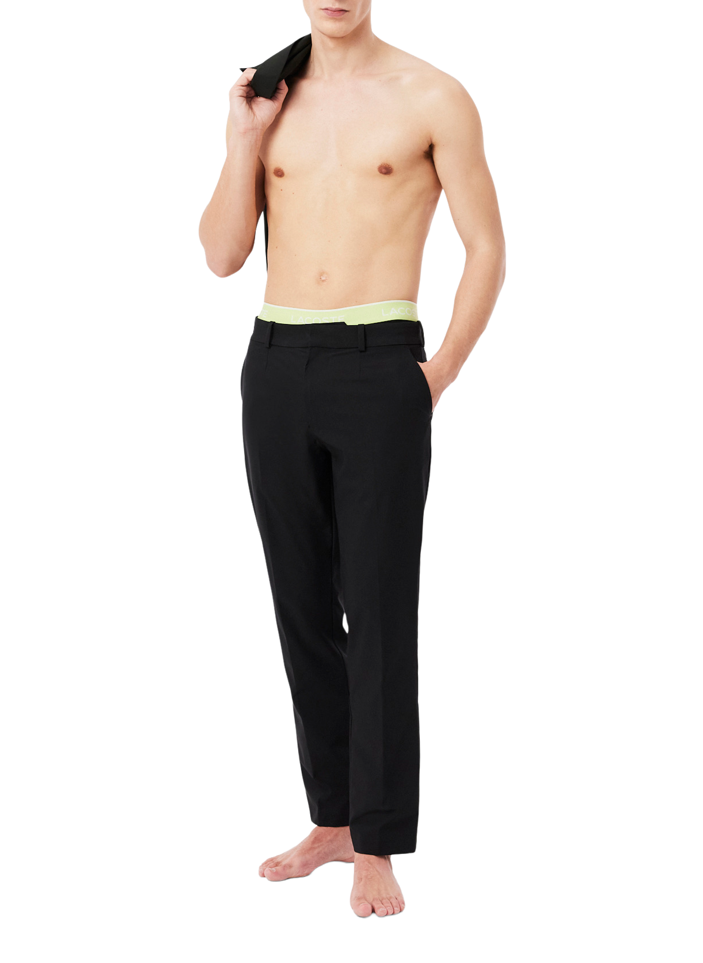 Lot de 3 boxers en coton mélangé LACOSTE Noir