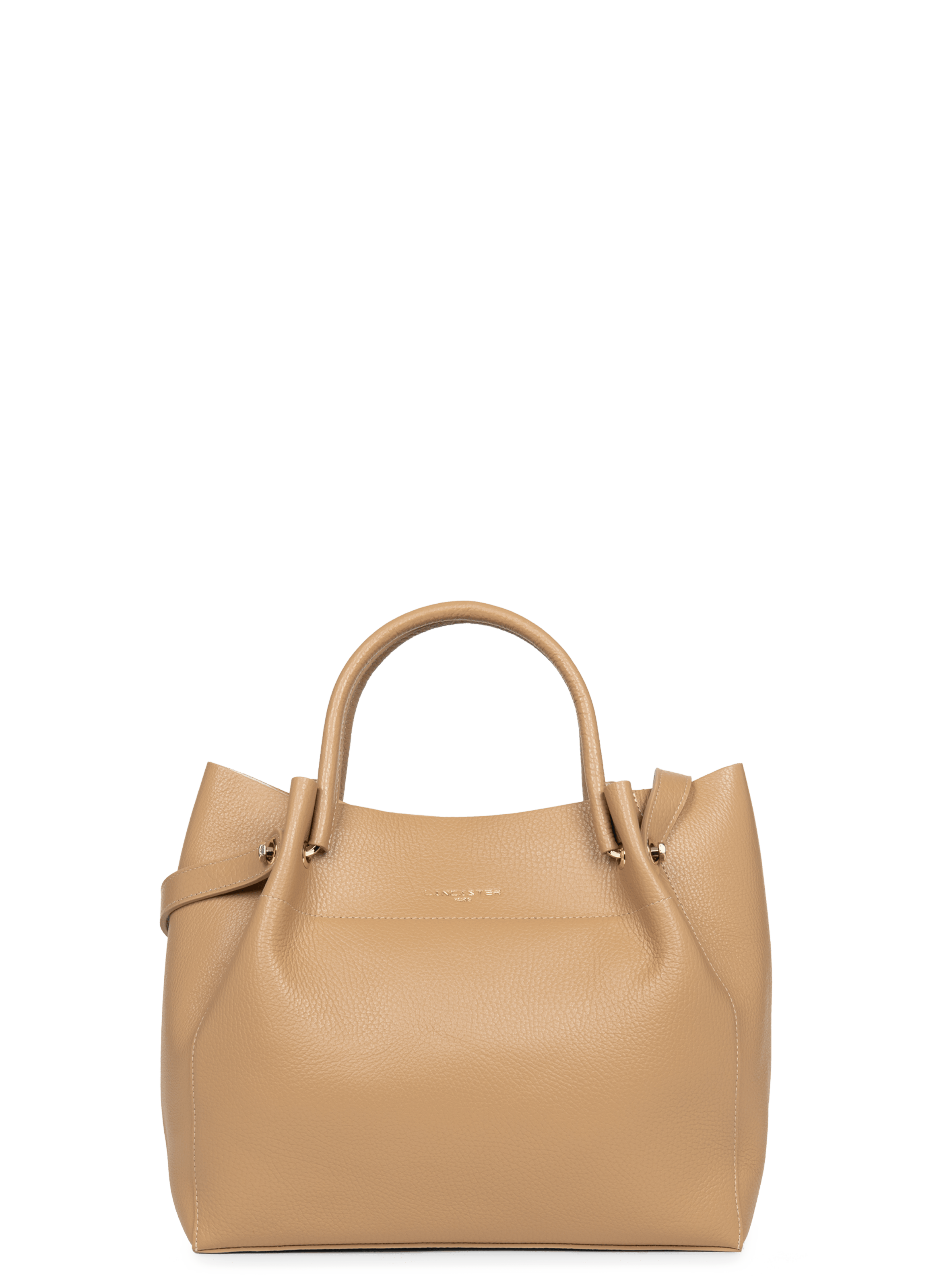 Grand sac cabas épaule - foulonné double louisa LANCASTER Beige