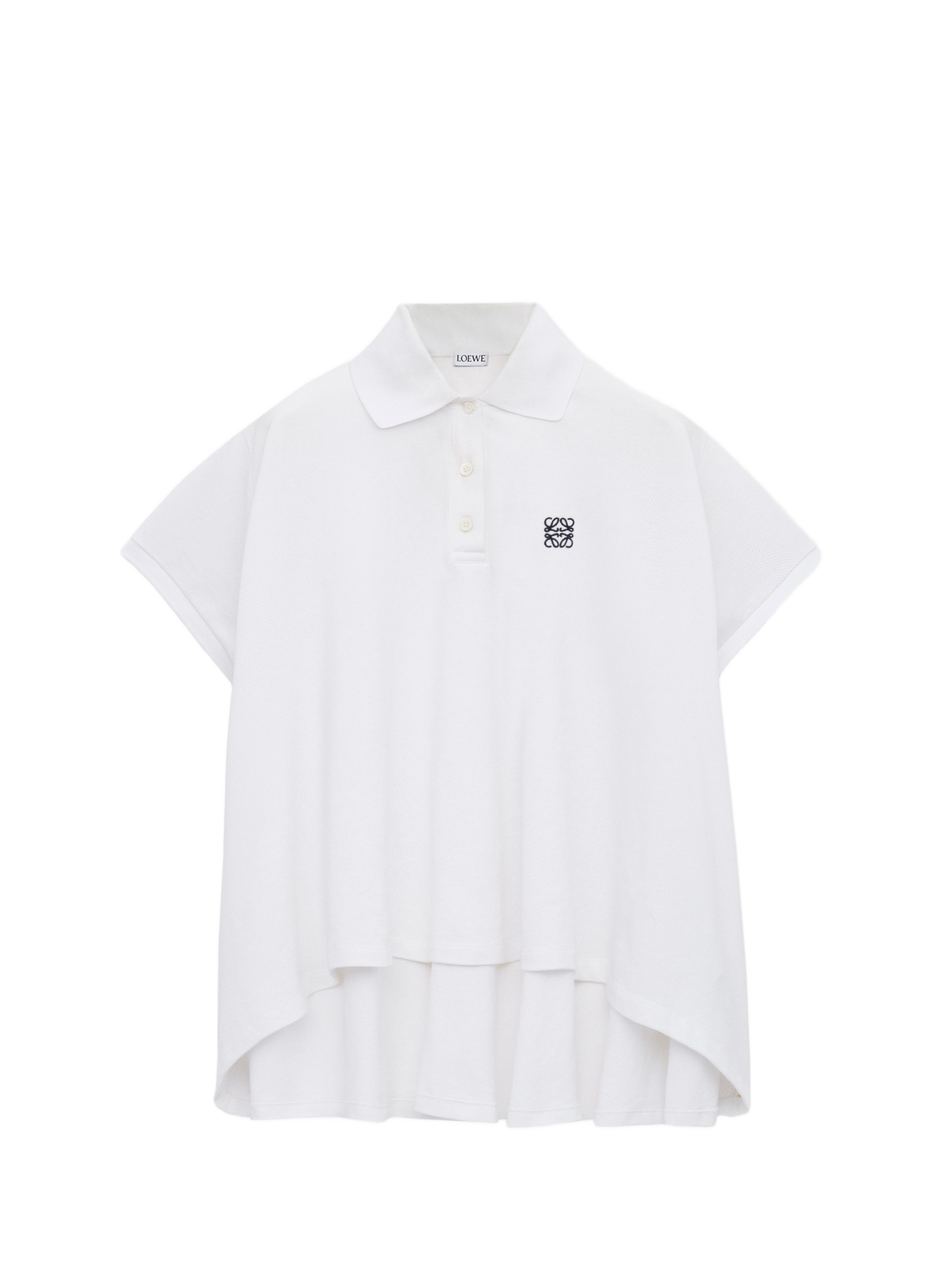 Polo en piqué de coton léger LOEWE Blanc