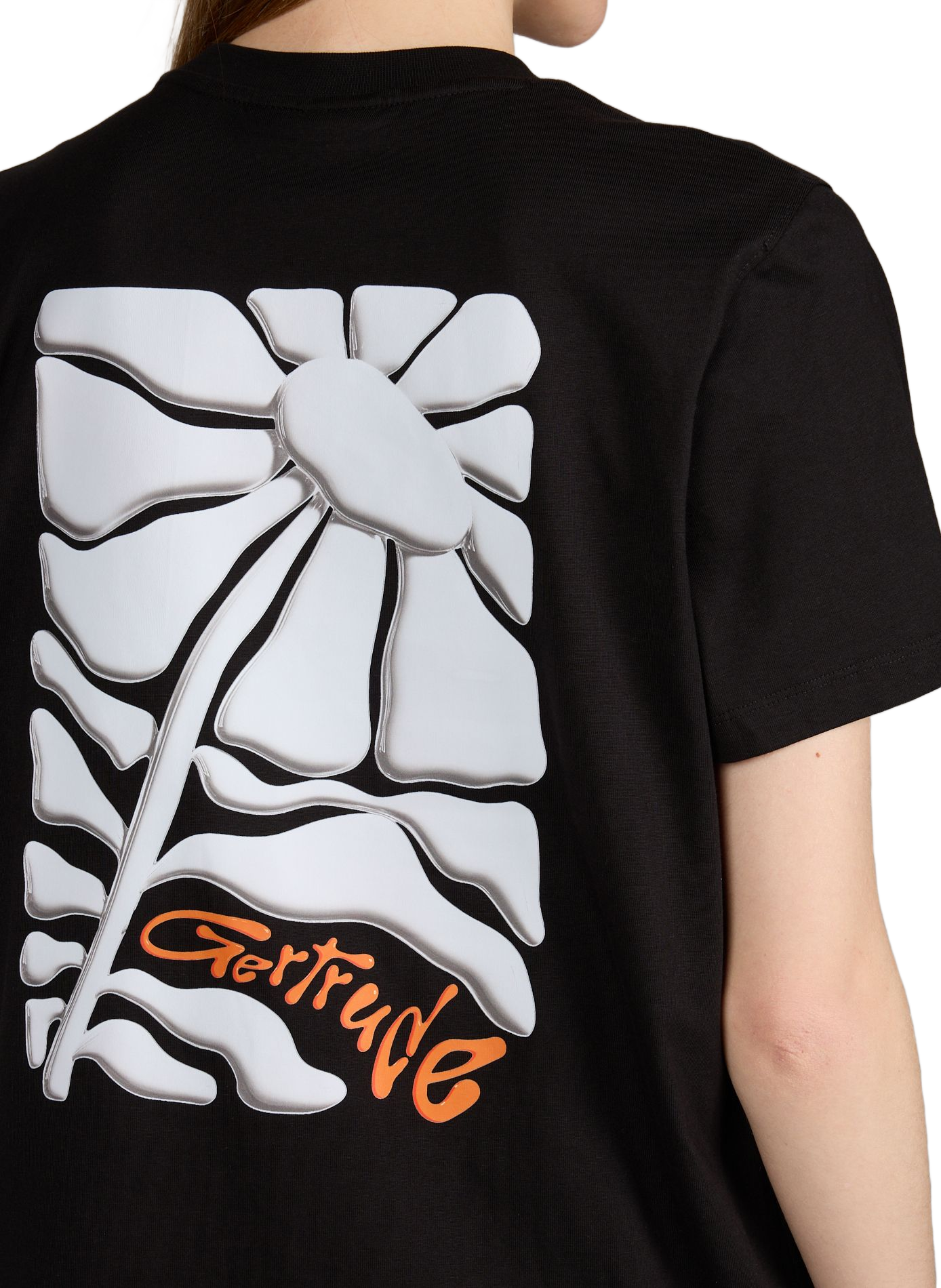 Printed straight t-shirt GERTRUDE ET GASTON Black