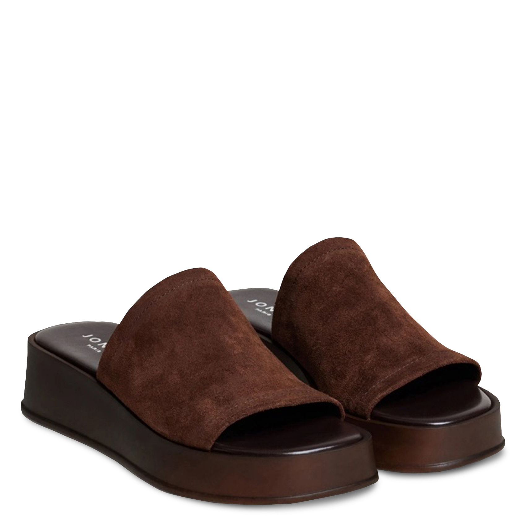 Sandales compensées en cuir evann JONAK Marron