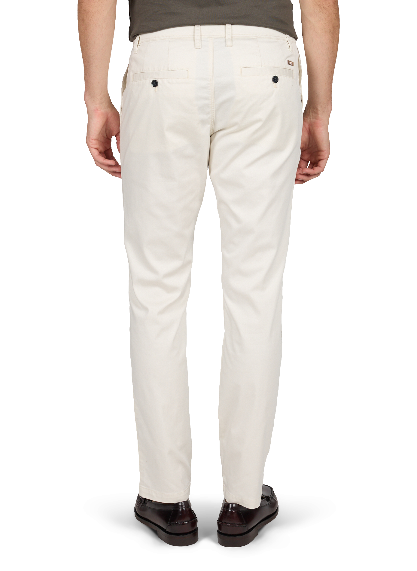 Pantalon slim en coton mélangé ARMANI EXCHANGE Beige