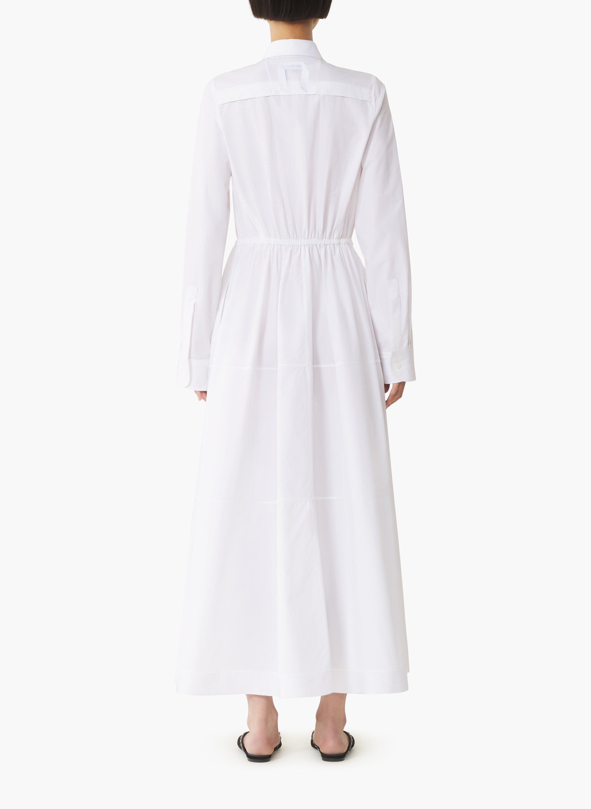 Robe chemise en popeline de coton LANVIN Blanc