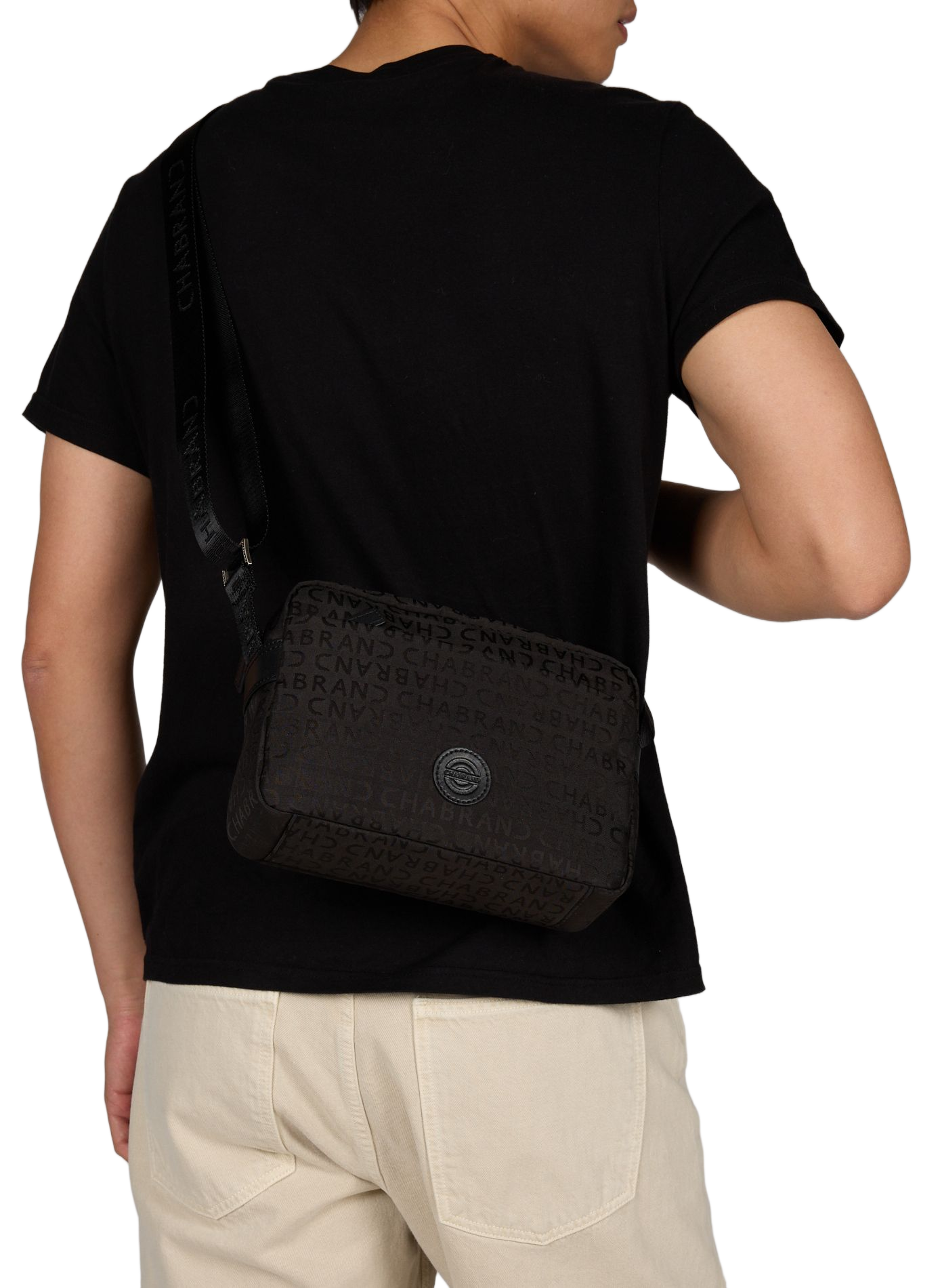 Prado shoulder bag in logo canvas CHABRAND Black
