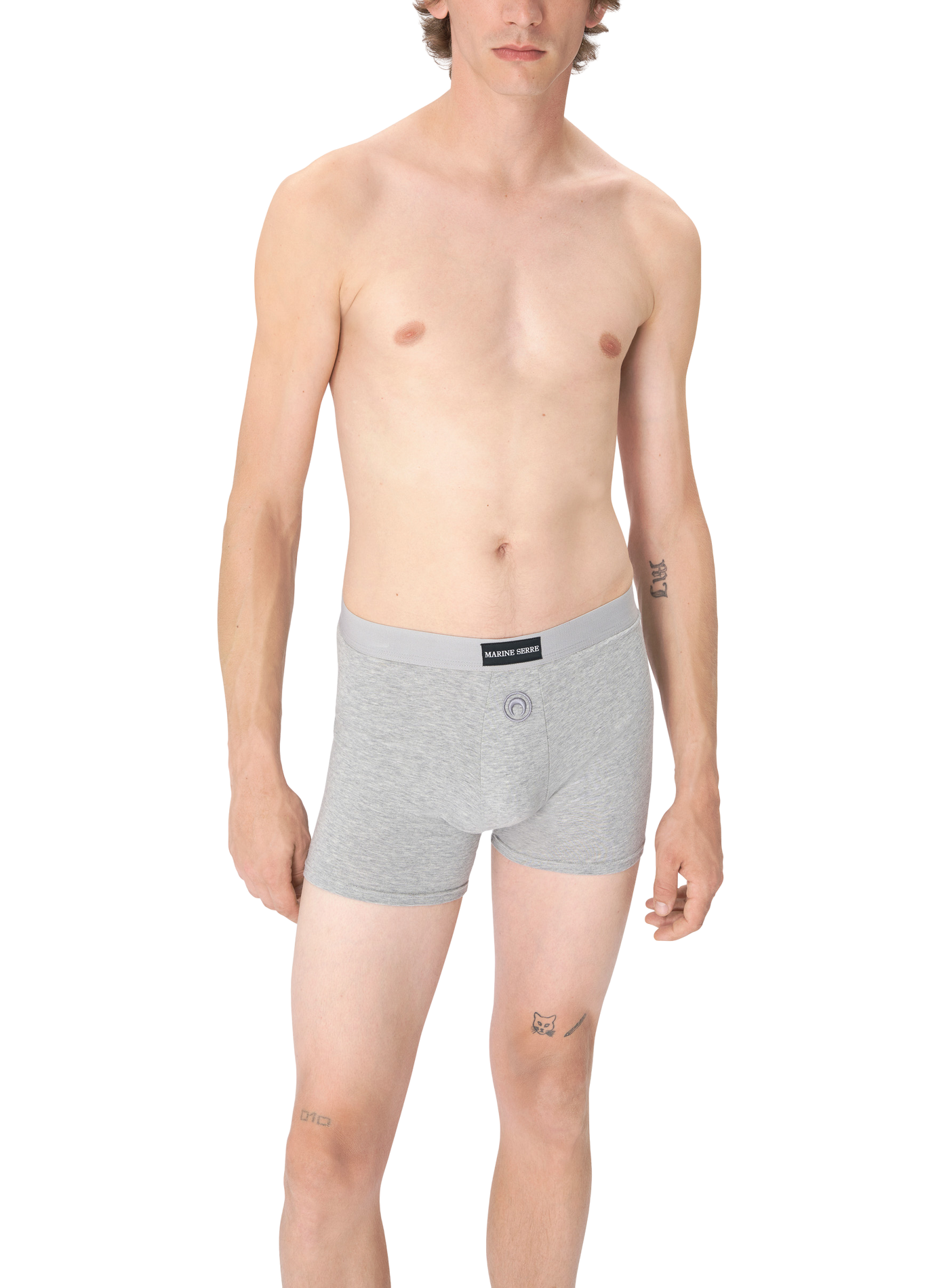 Boxer logo moon en jersey stretch MARINE SERRE Gris