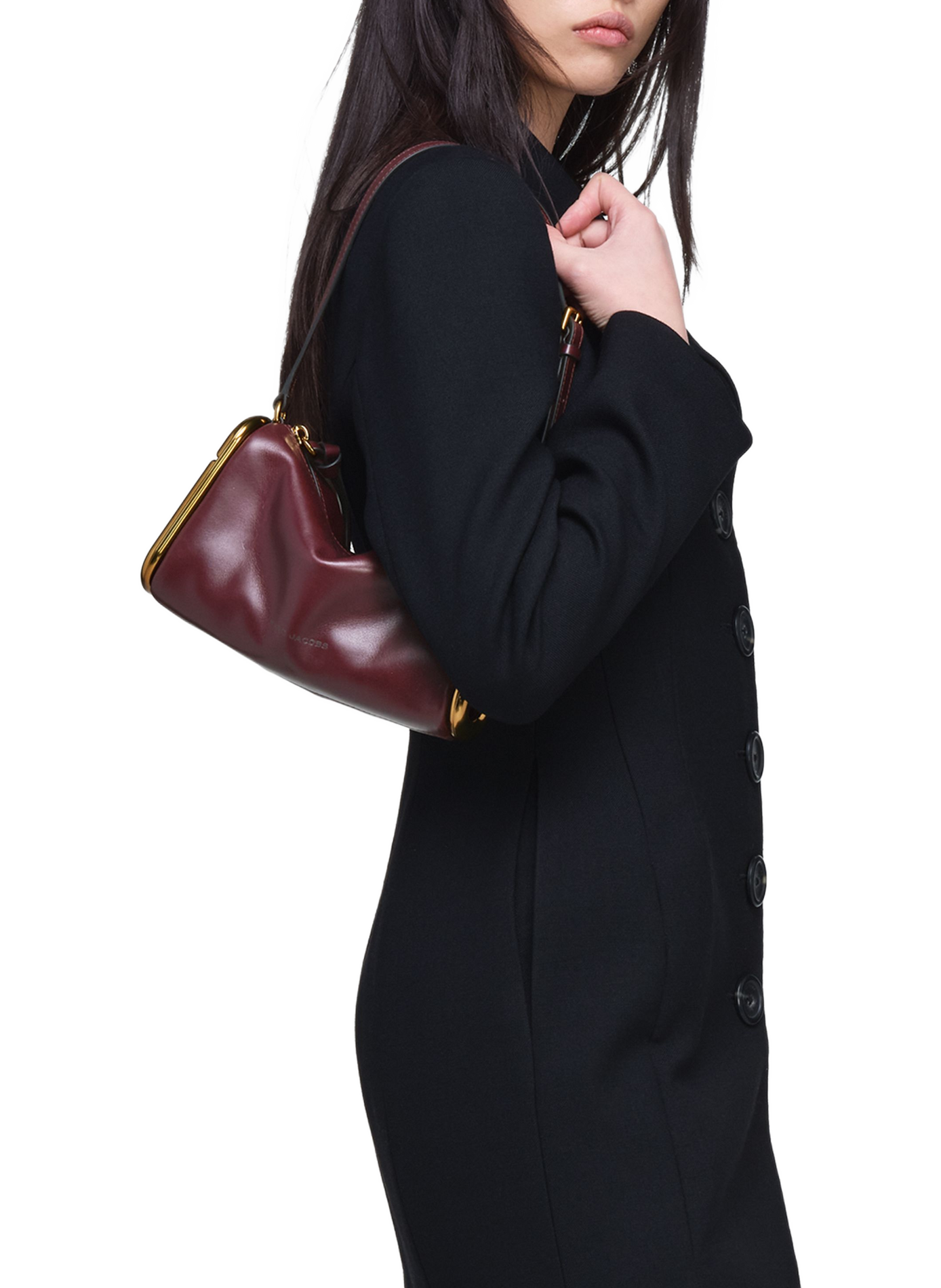 Sac porté épaule the Scene small en cuir MARC JACOBS Rouge