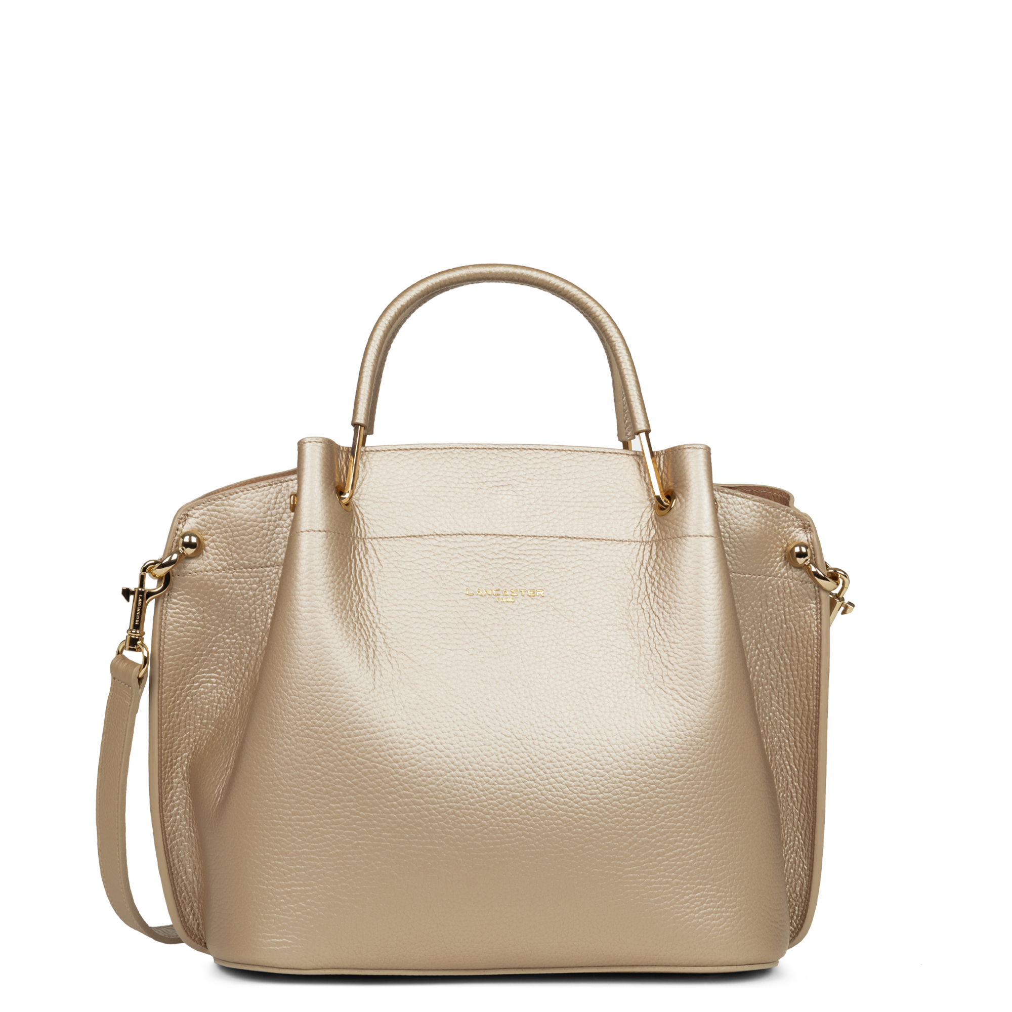 Large handbag - foulonné double LANCASTER Golden