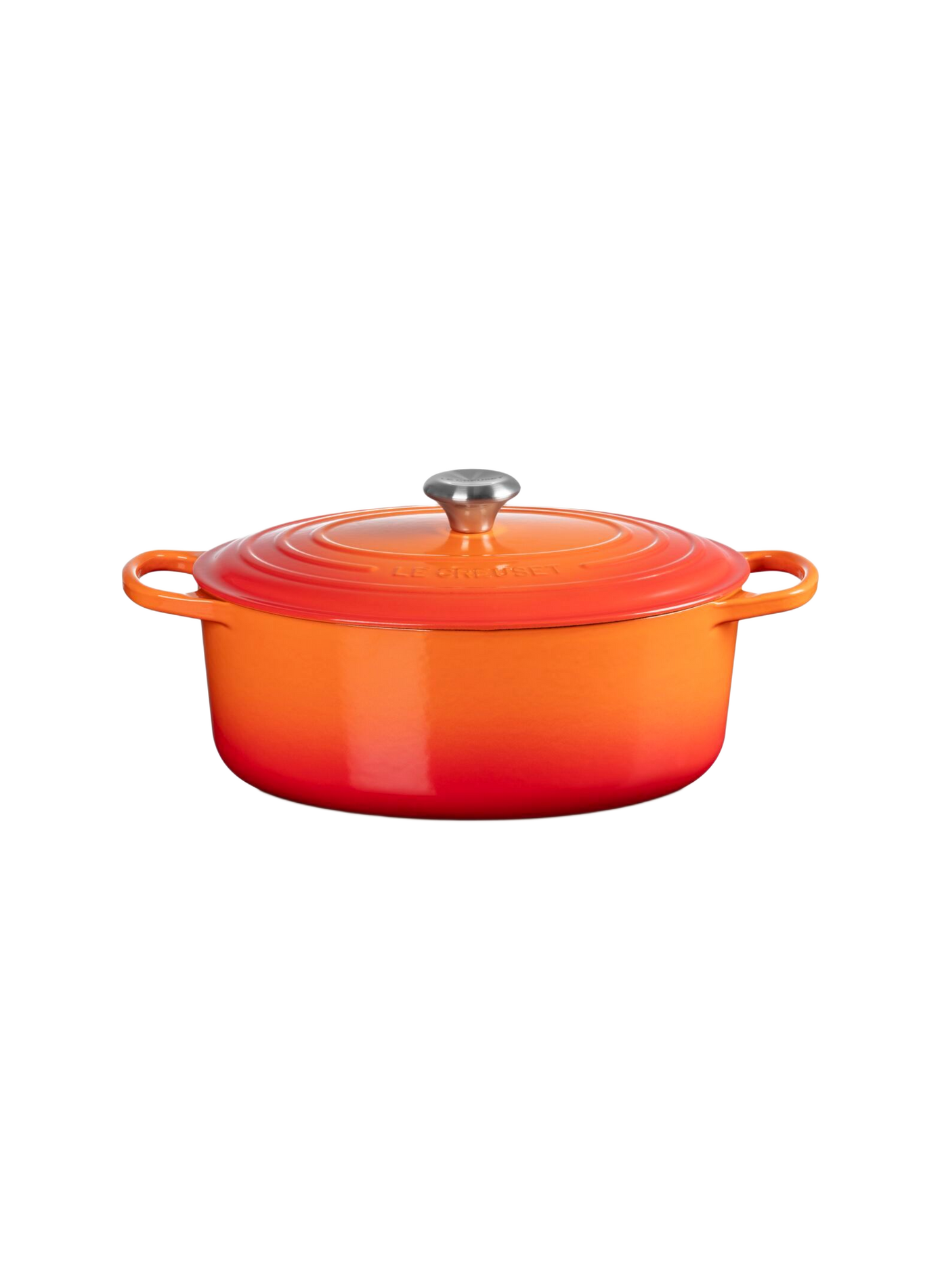 Ovale gusseiserner Schmortopf mit Emaillebeschichtung LE CREUSET Orange