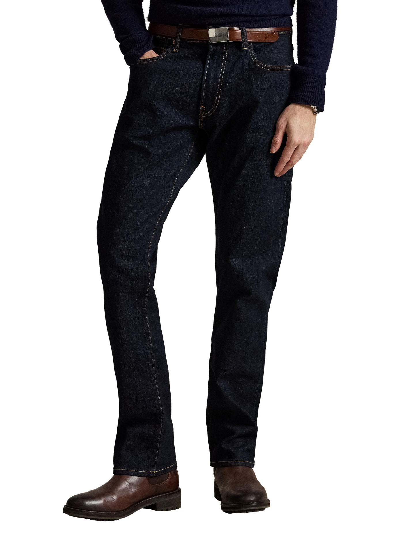 Straight-leg cotton-blend jeans POLO RALPH LAUREN Blue