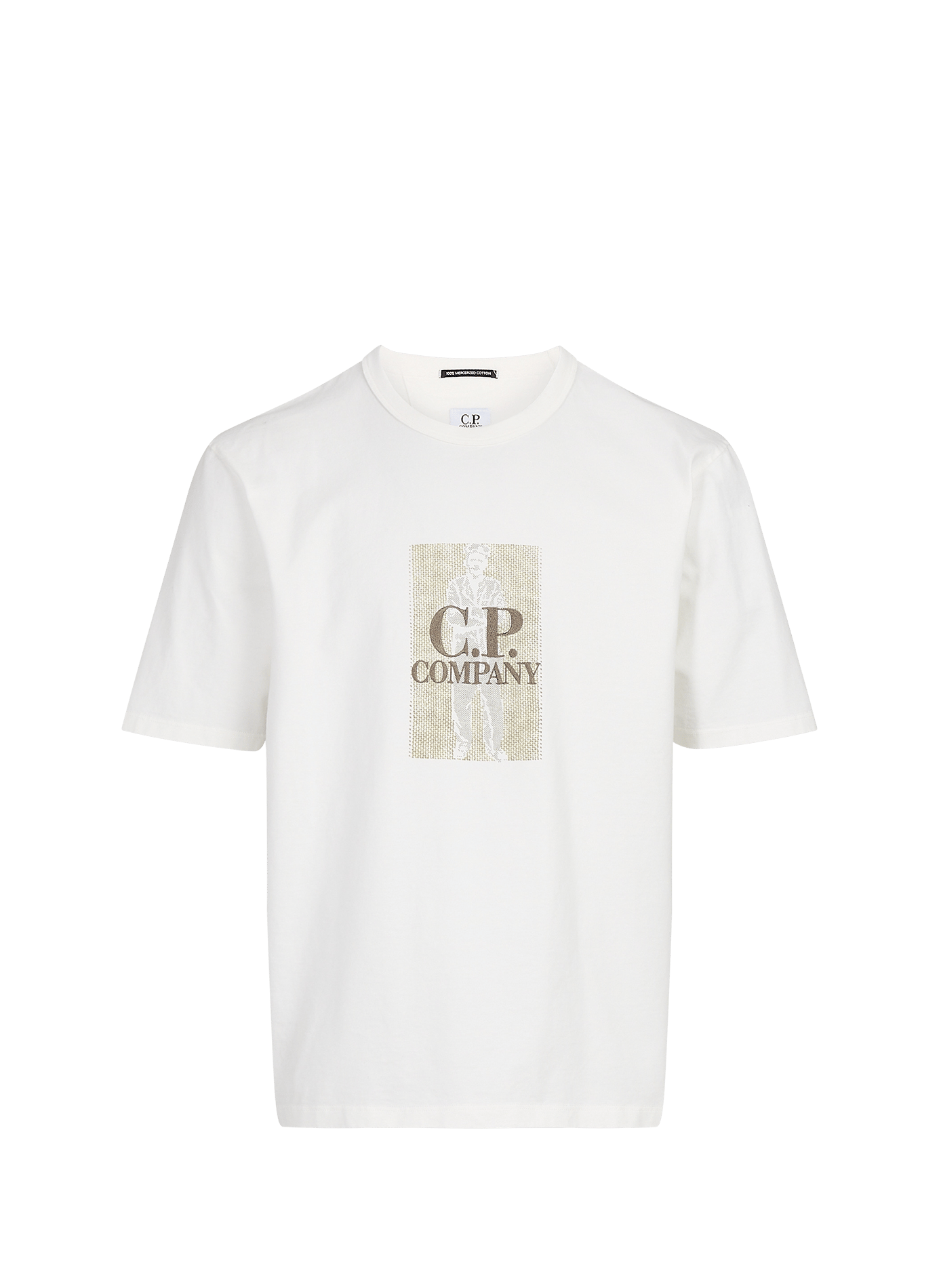 T-shirt à logo en coton CP COMPANY Blanc