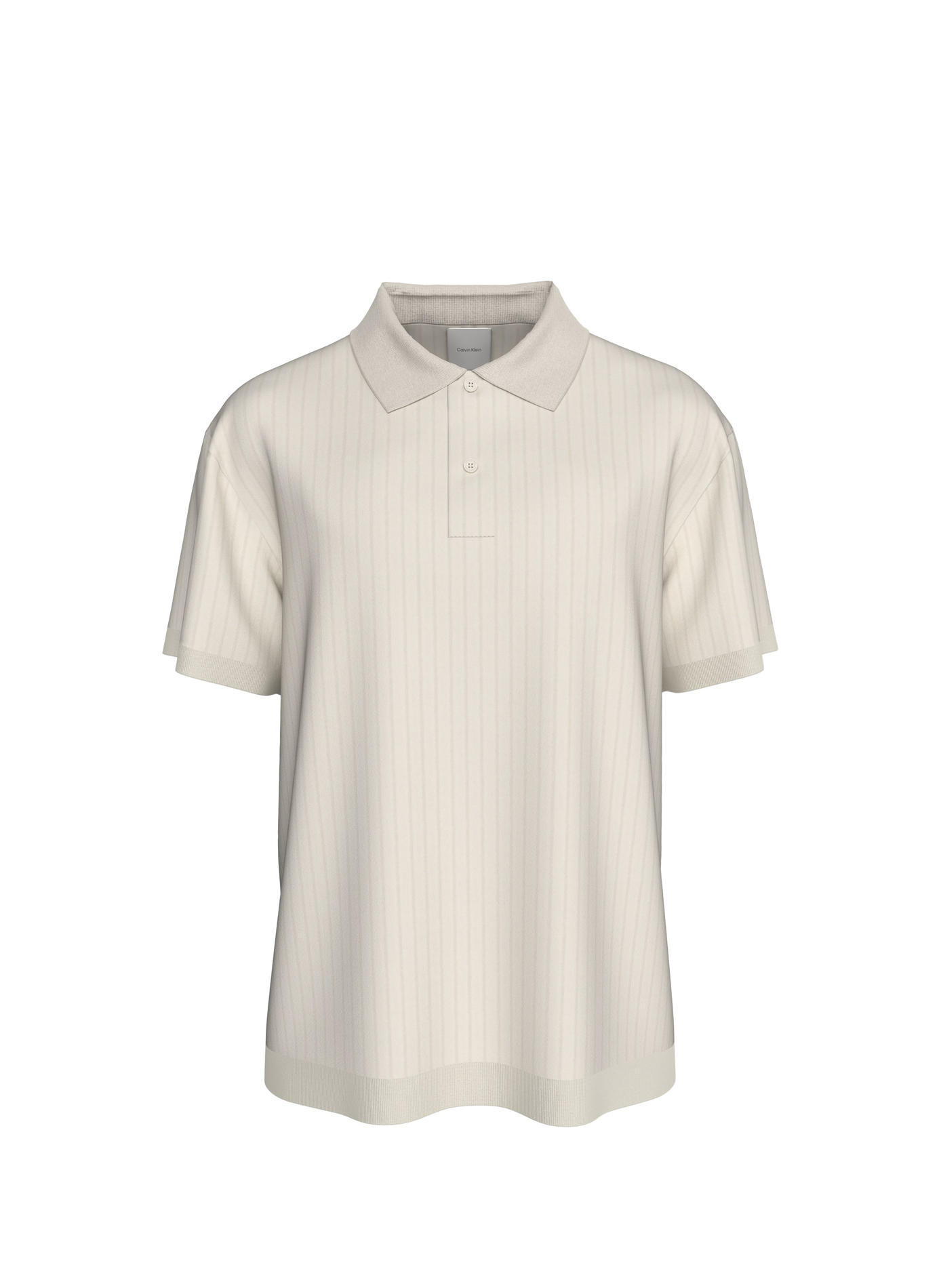 Striped short-sleeve polo CALVIN KLEIN Beige