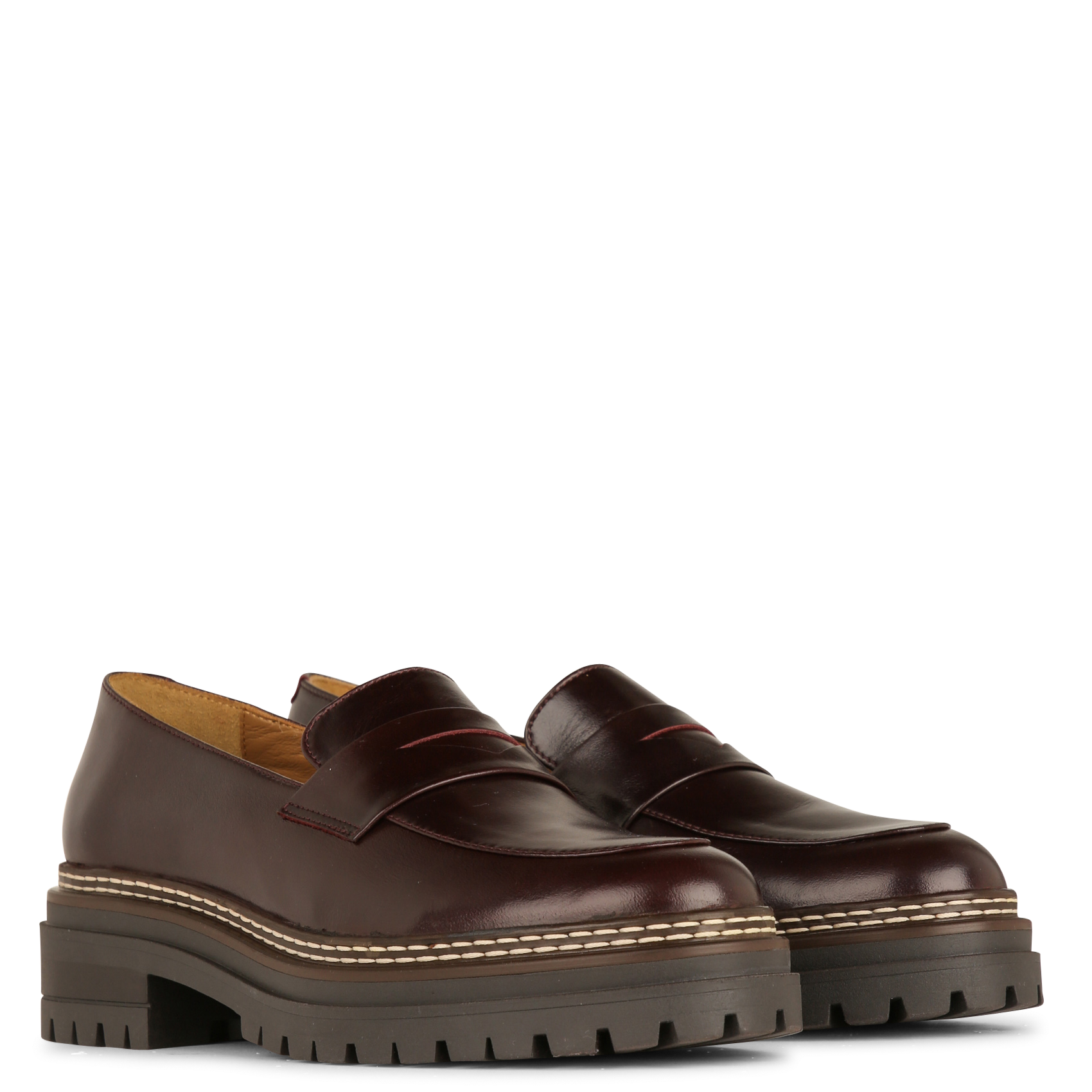 Leren mocassins Amalia BOBBIES Paars