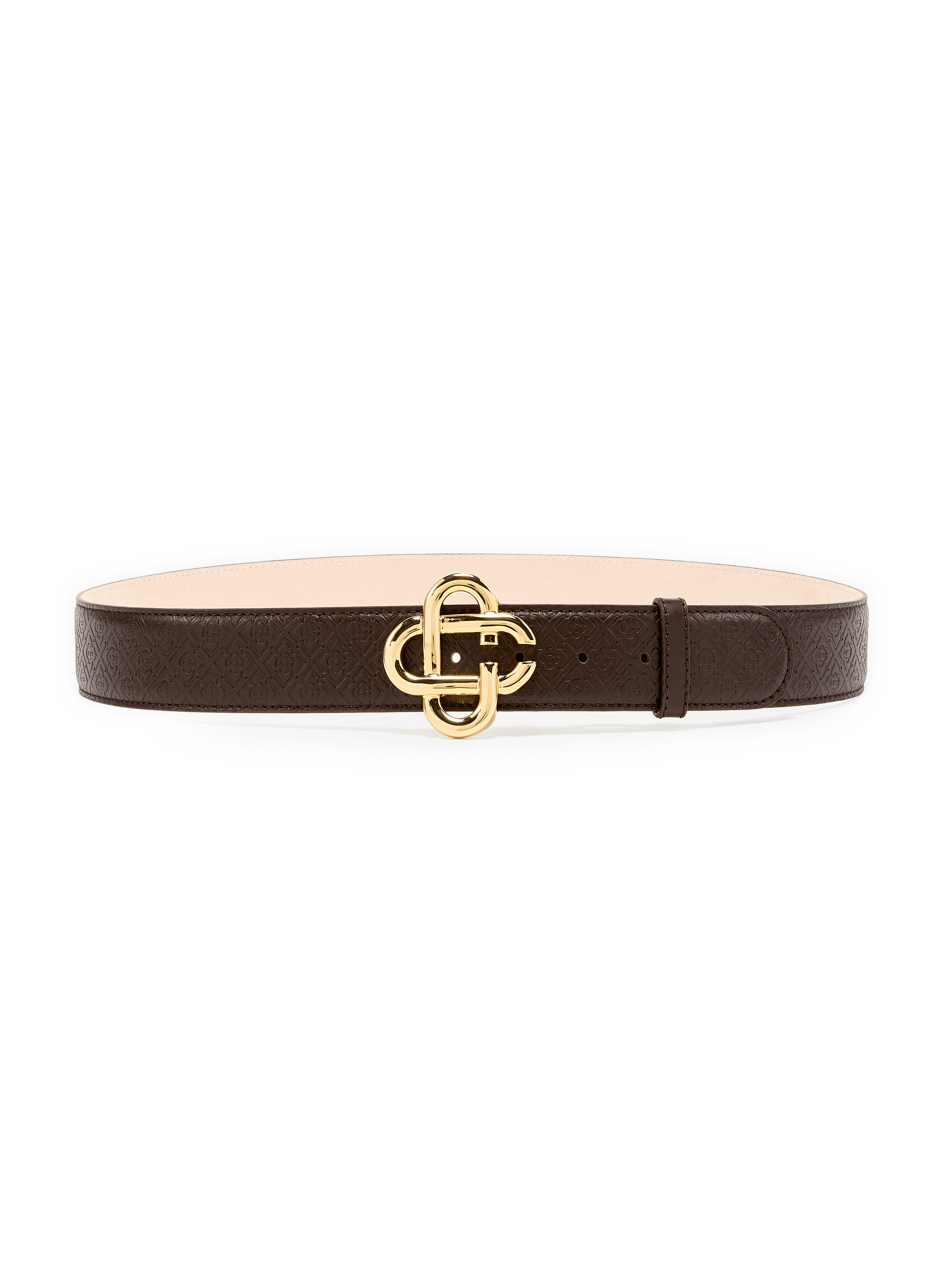 Ceinture monogramme en cuit CASABLANCA PARIS Marron