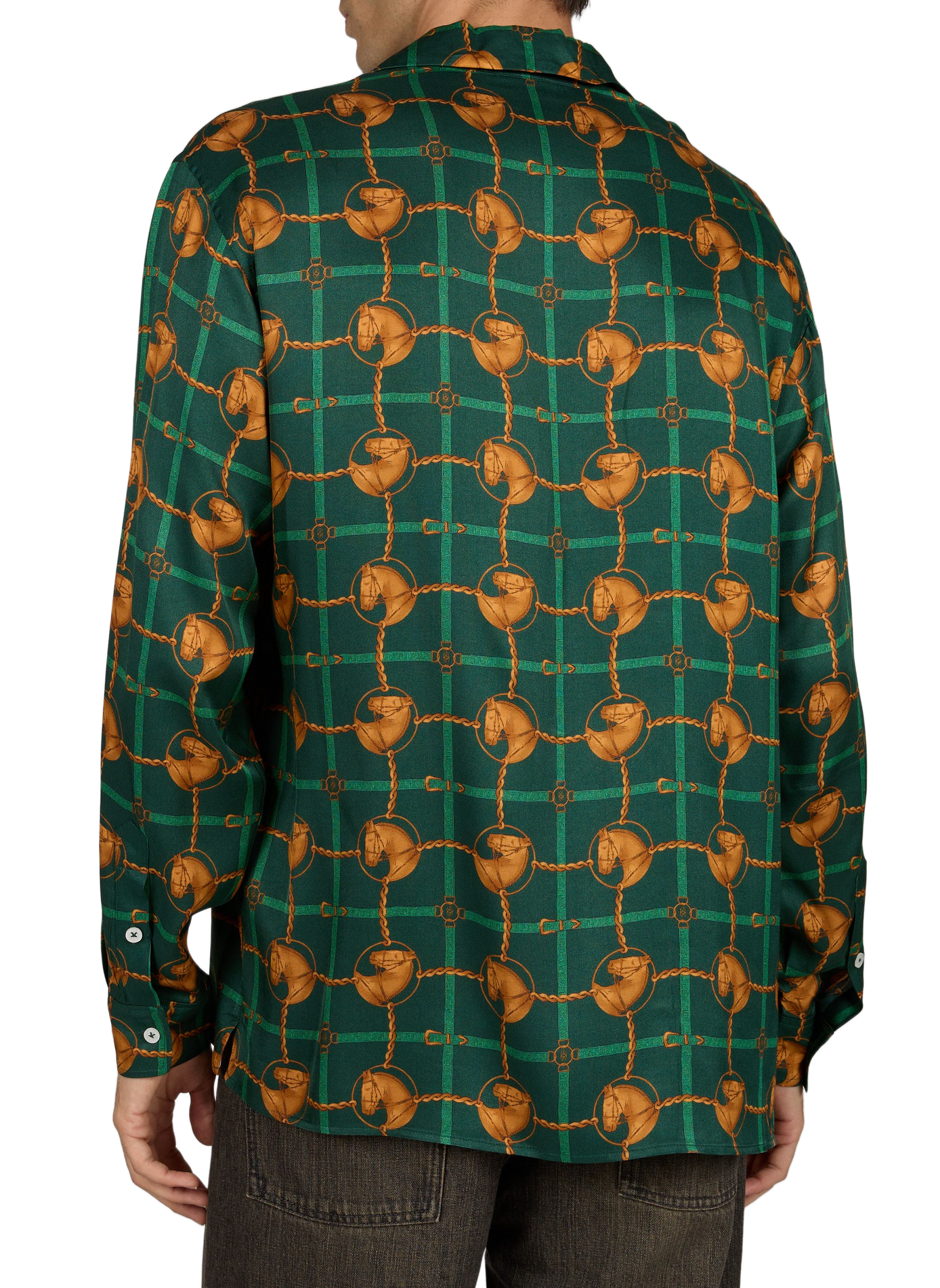Printed flowing shirt DROLE DE MONSIEUR Green