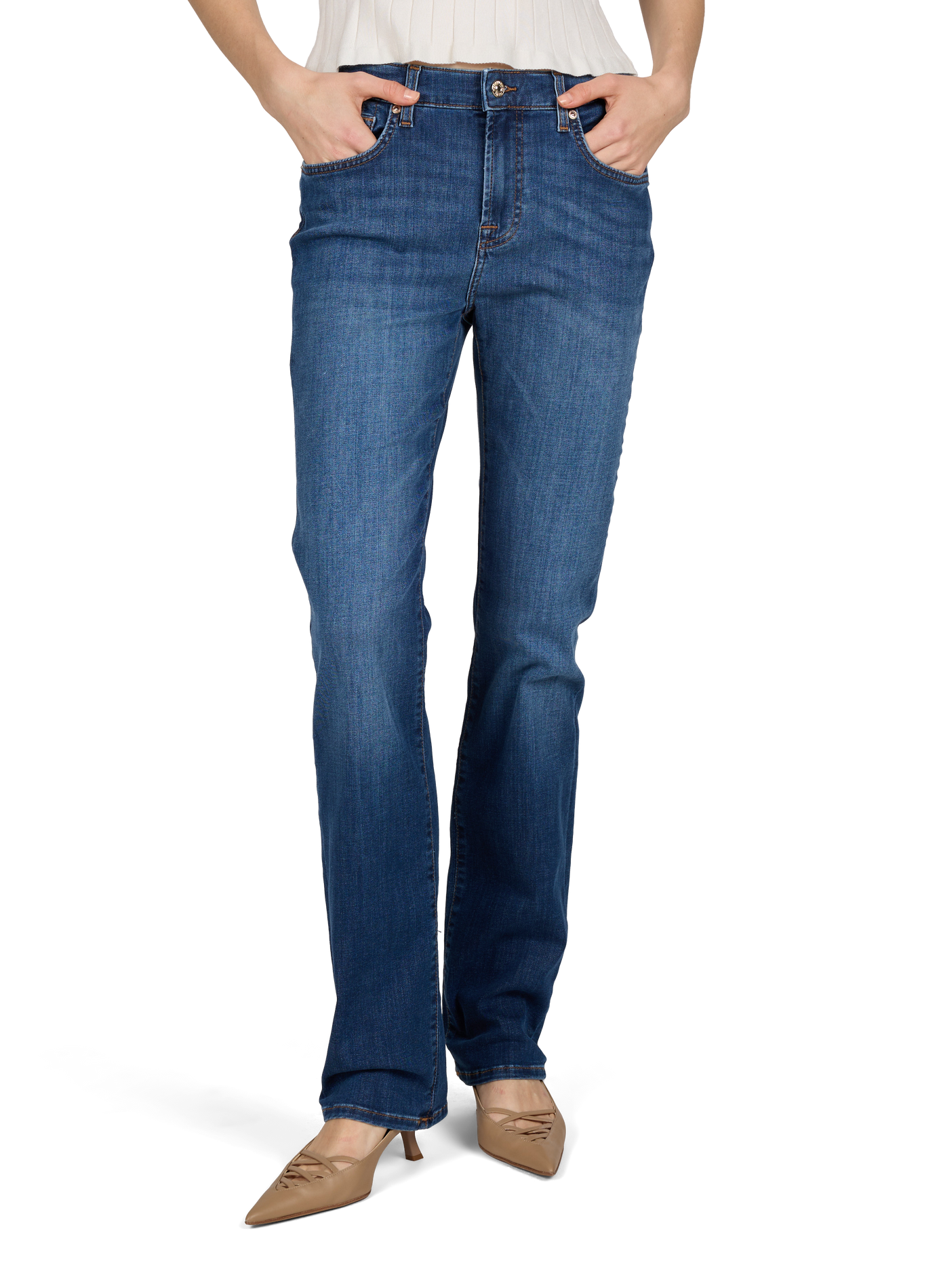 Plain skinny jeans 7 FOR ALL MANKIND Blue
