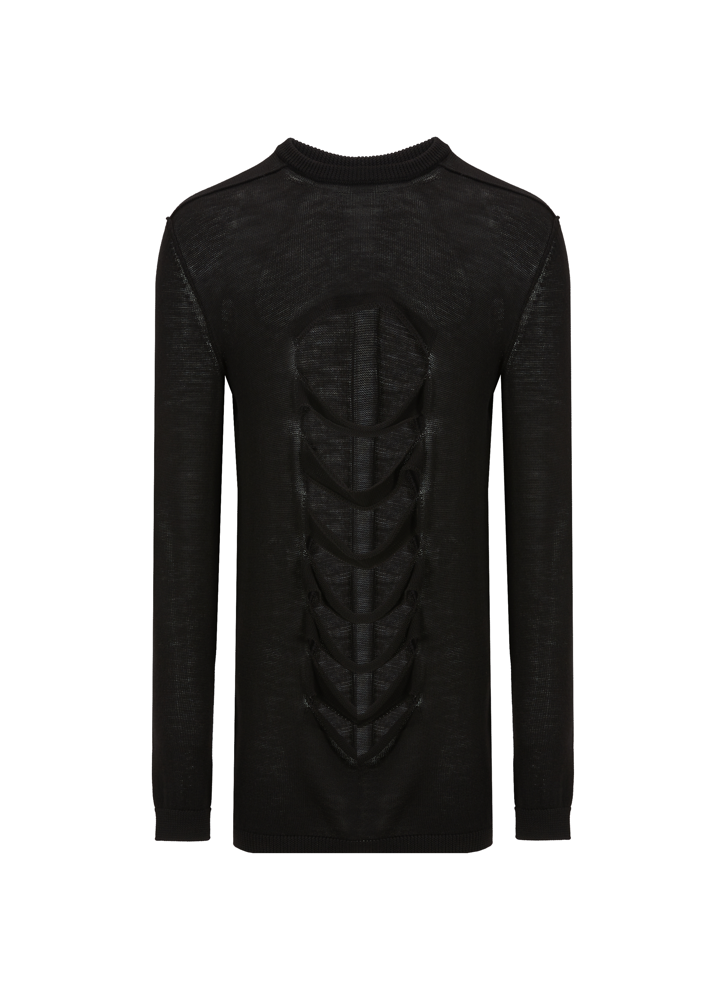 Pull découpé en laine vierge