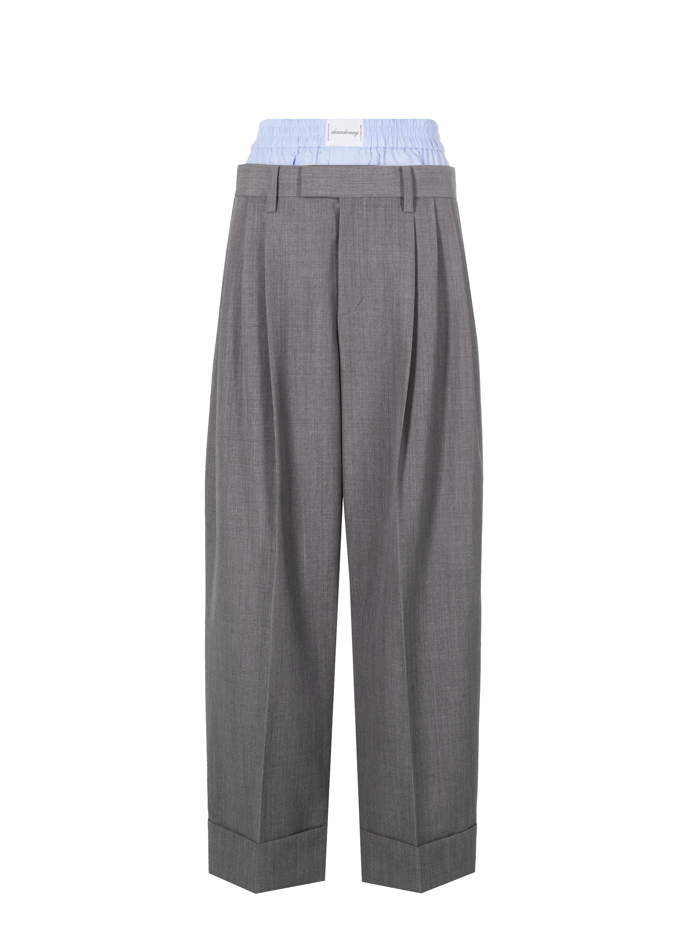 pantalon superposé en laine mélangée