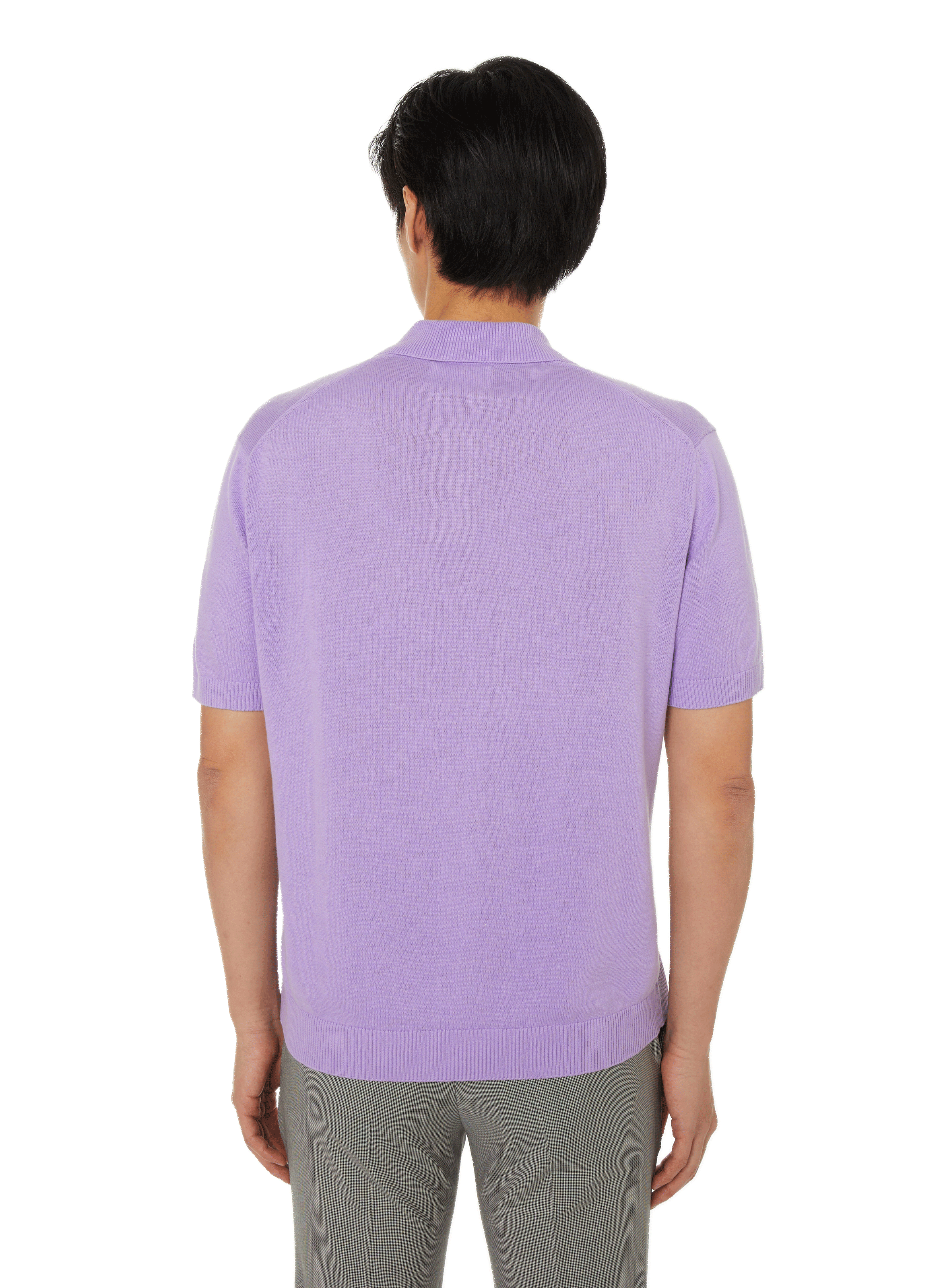 Linen and cotton polo shirt SAISON 1865 Purple