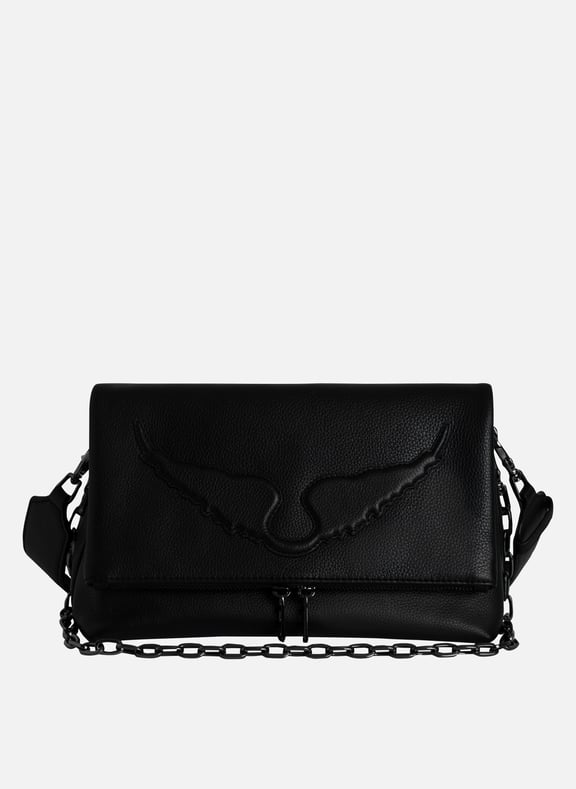 Sac bandoulière en cuir grainé rocky wings Noir by ZADIG&VOLTAIRE ZADIG&VOLTAIRE Sac bandoulière en cuir grainé rocky wings Noir