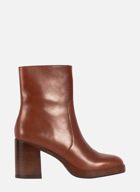 Bottines plateforme cuir Marron by JULES & JENN JULES & JENN Bottines plateforme cuir Marron