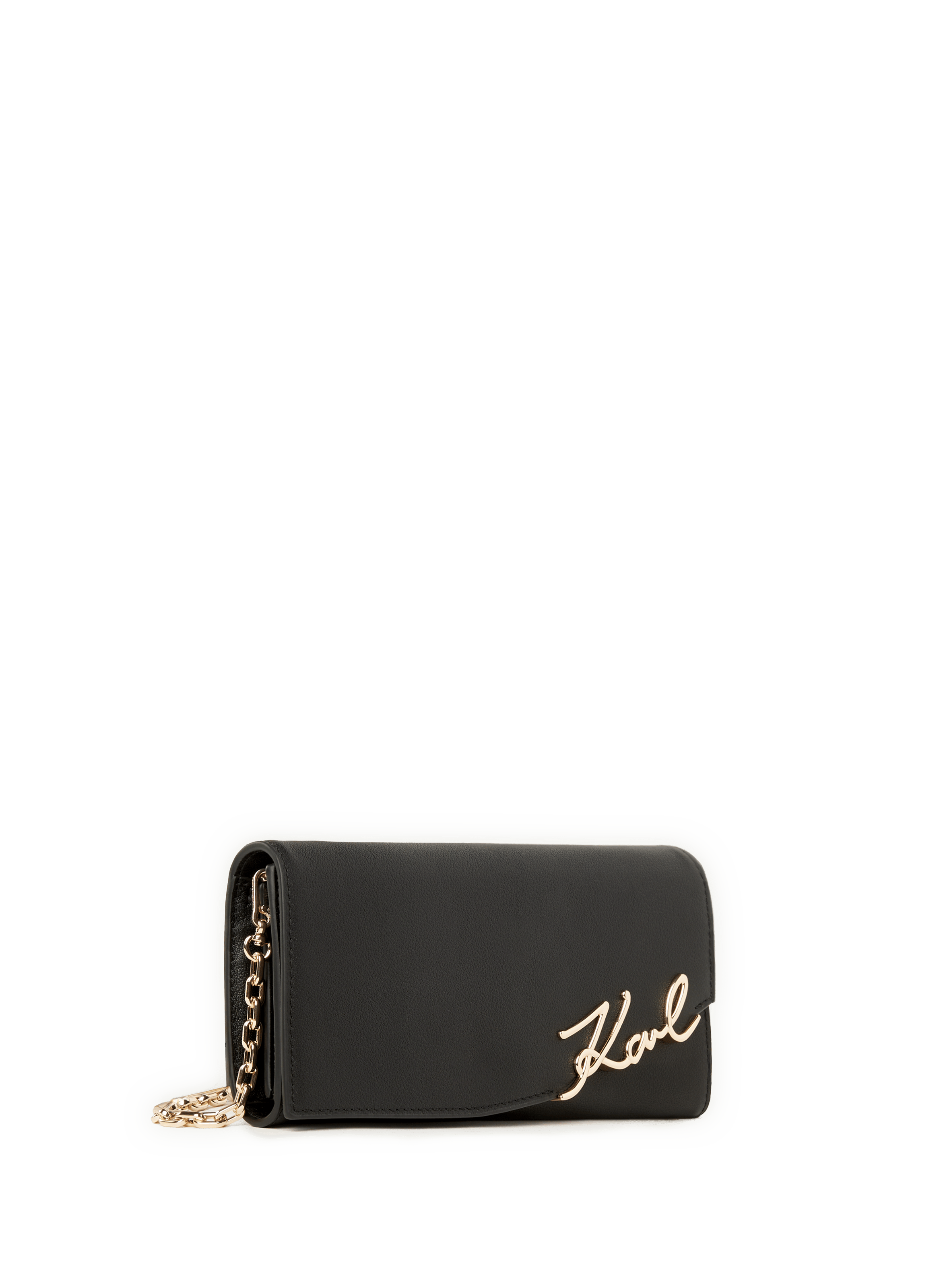 Sac à bandoulière K signature en cuir KARL LAGERFELD Noir