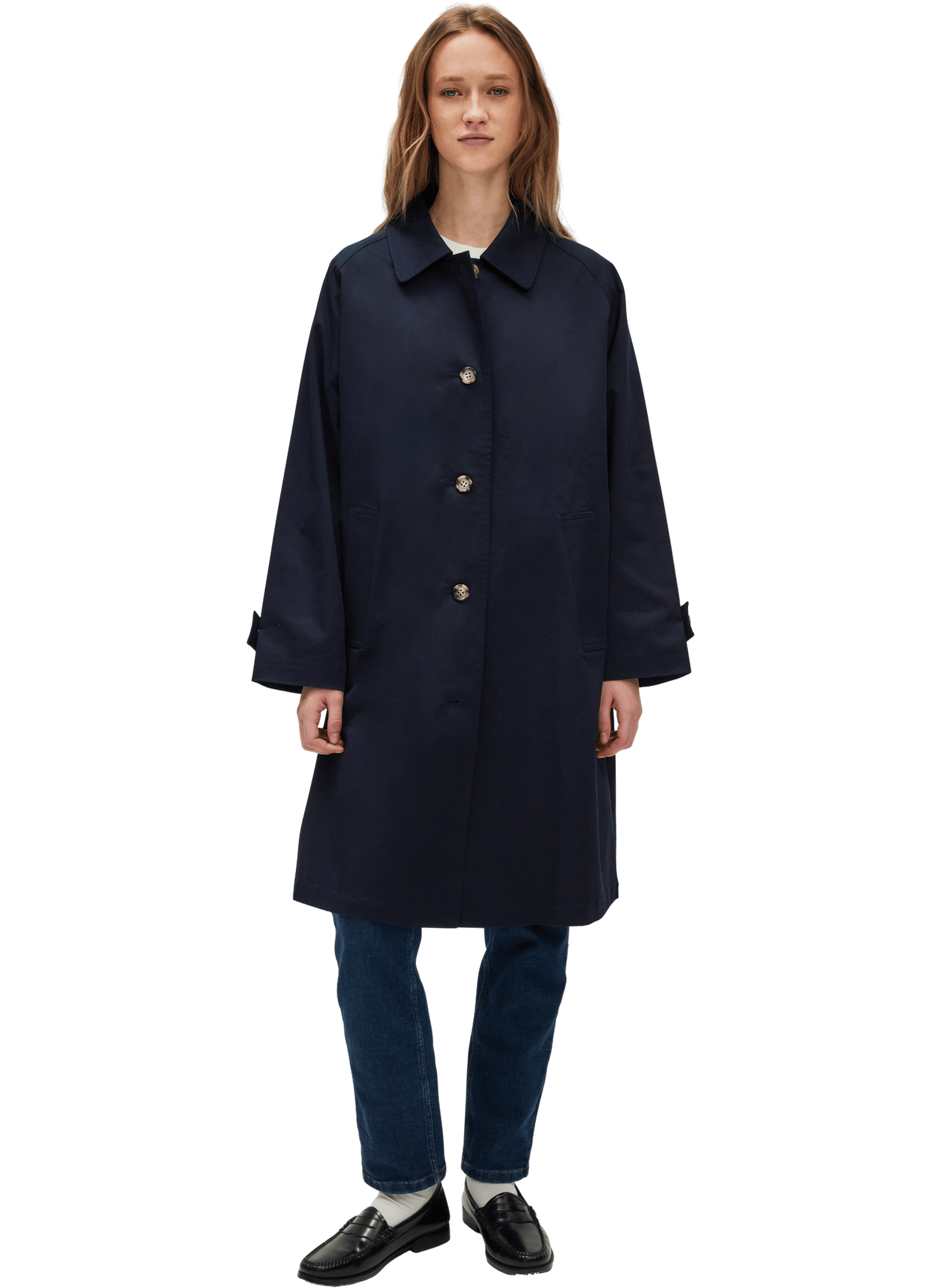 Trench droit en coton - sine PABLO Bleu