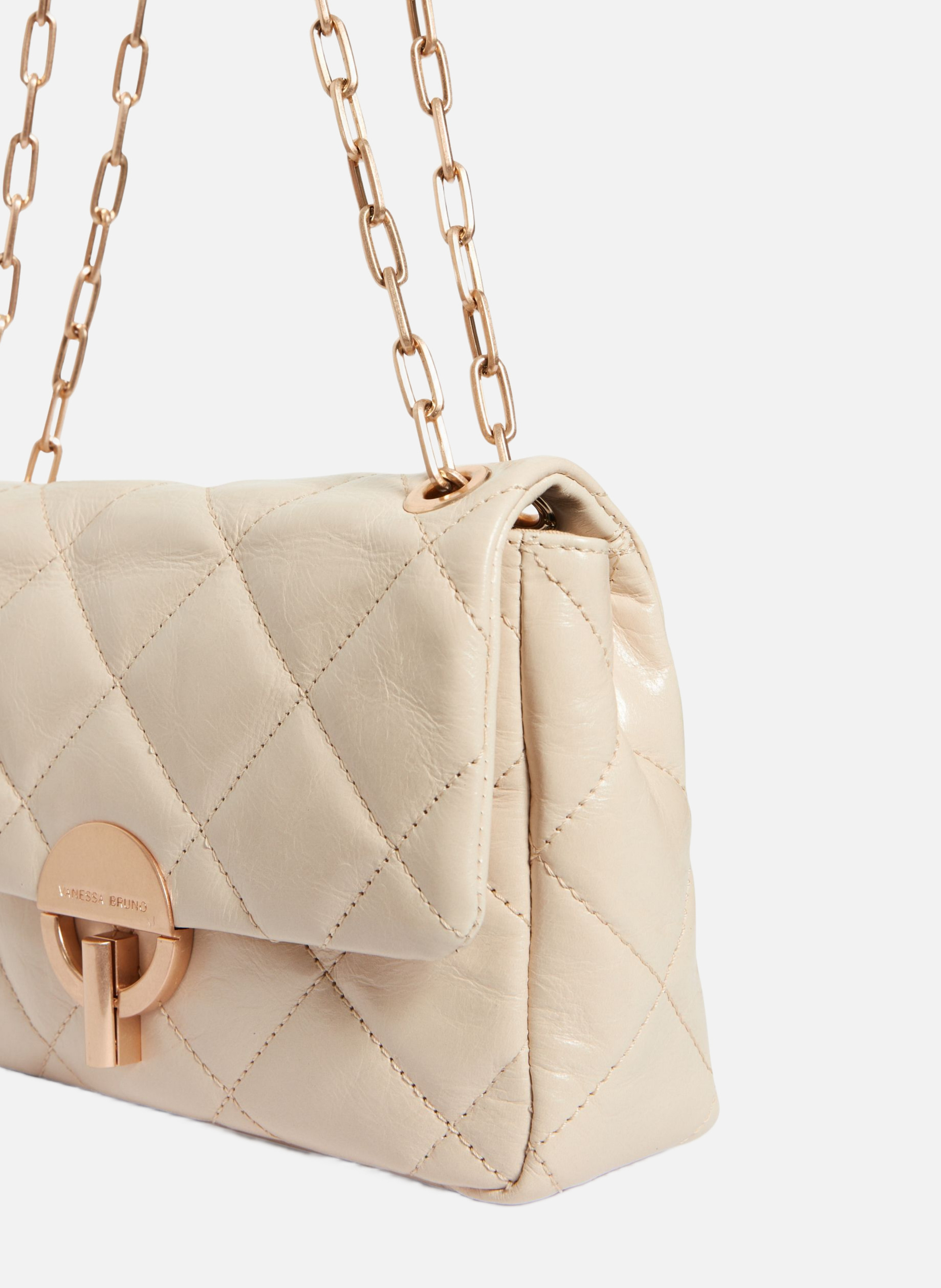 Grand sac moon en cuir VANESSA BRUNO Beige