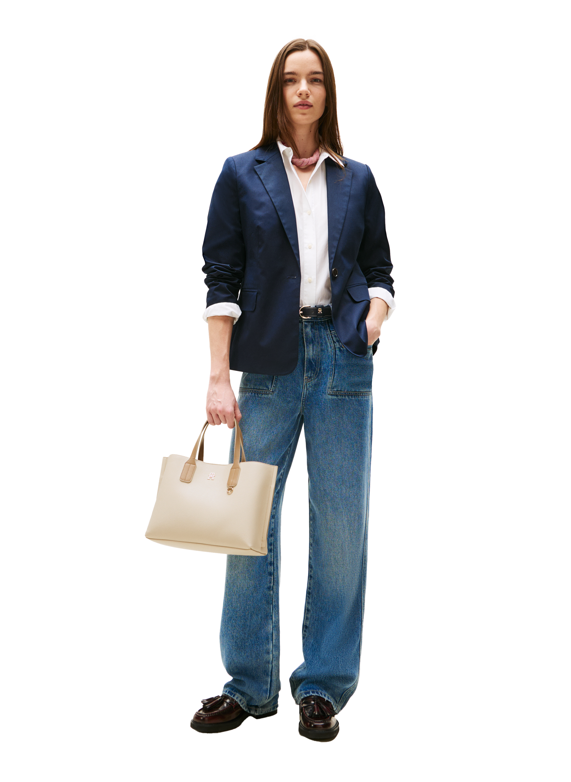 Sac cabas à logo TOMMY HILFIGER Beige