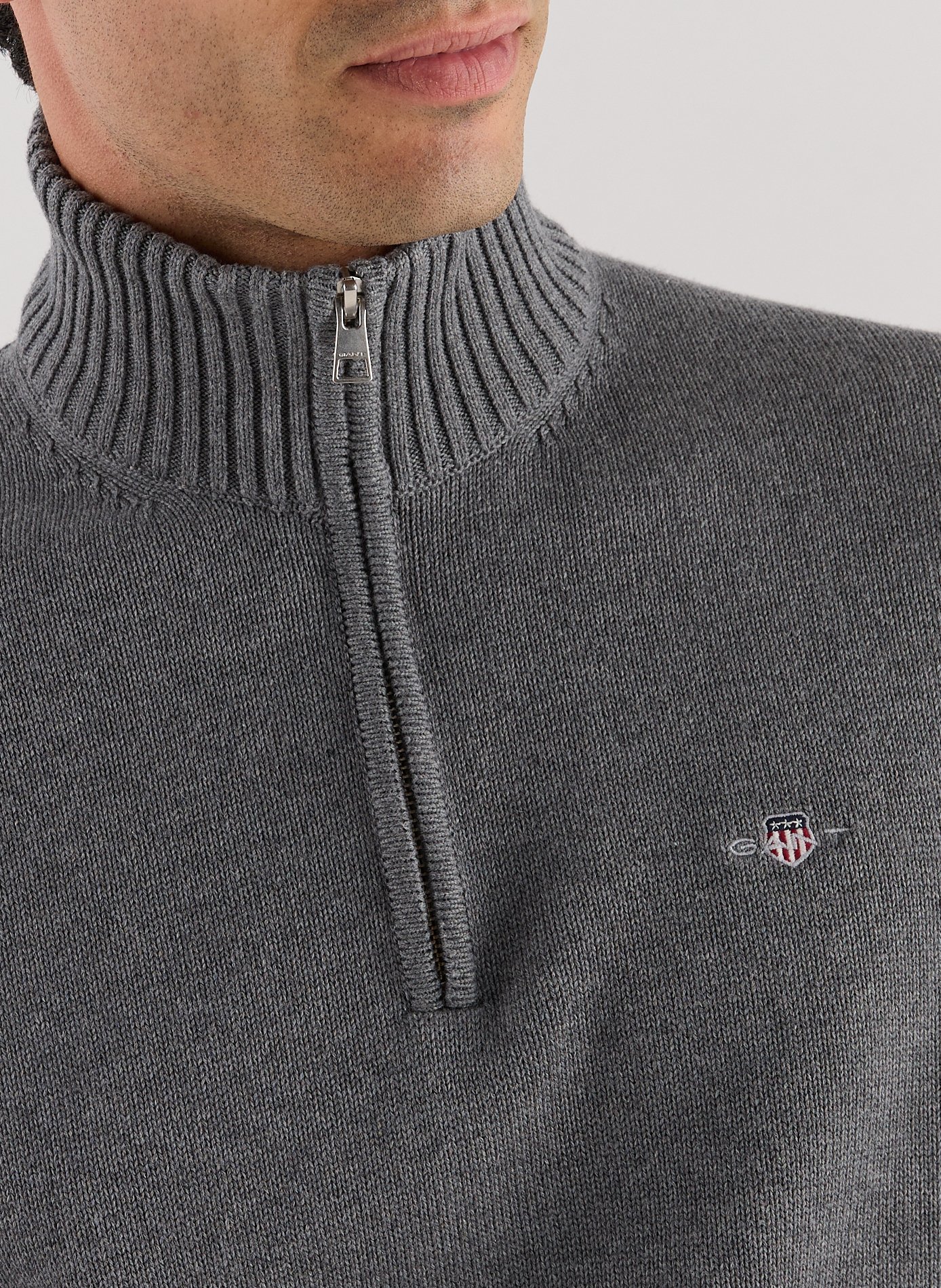 Cotton jumper GANT Grey