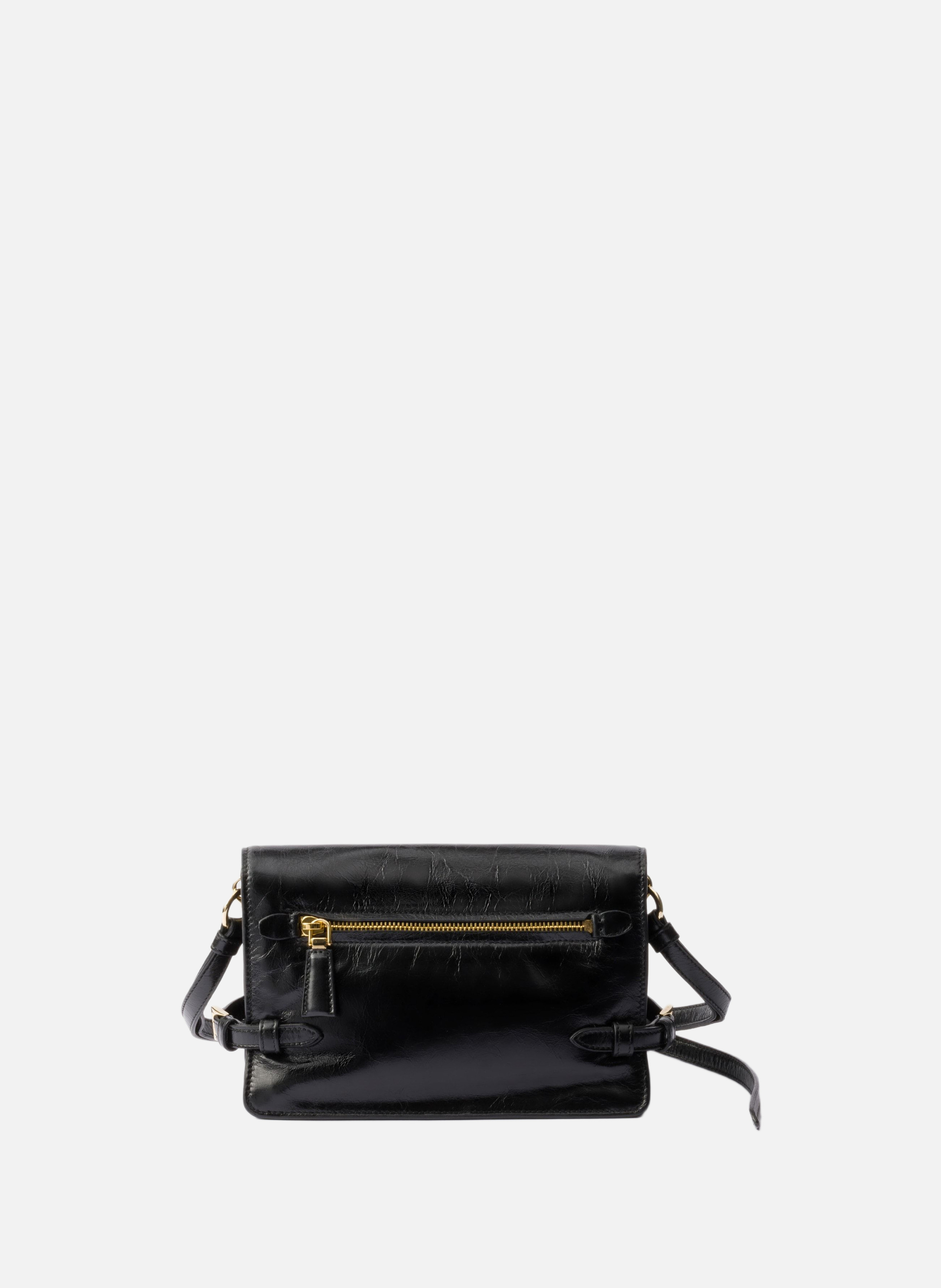 Sac porté épaule en cuir PRADA Noir