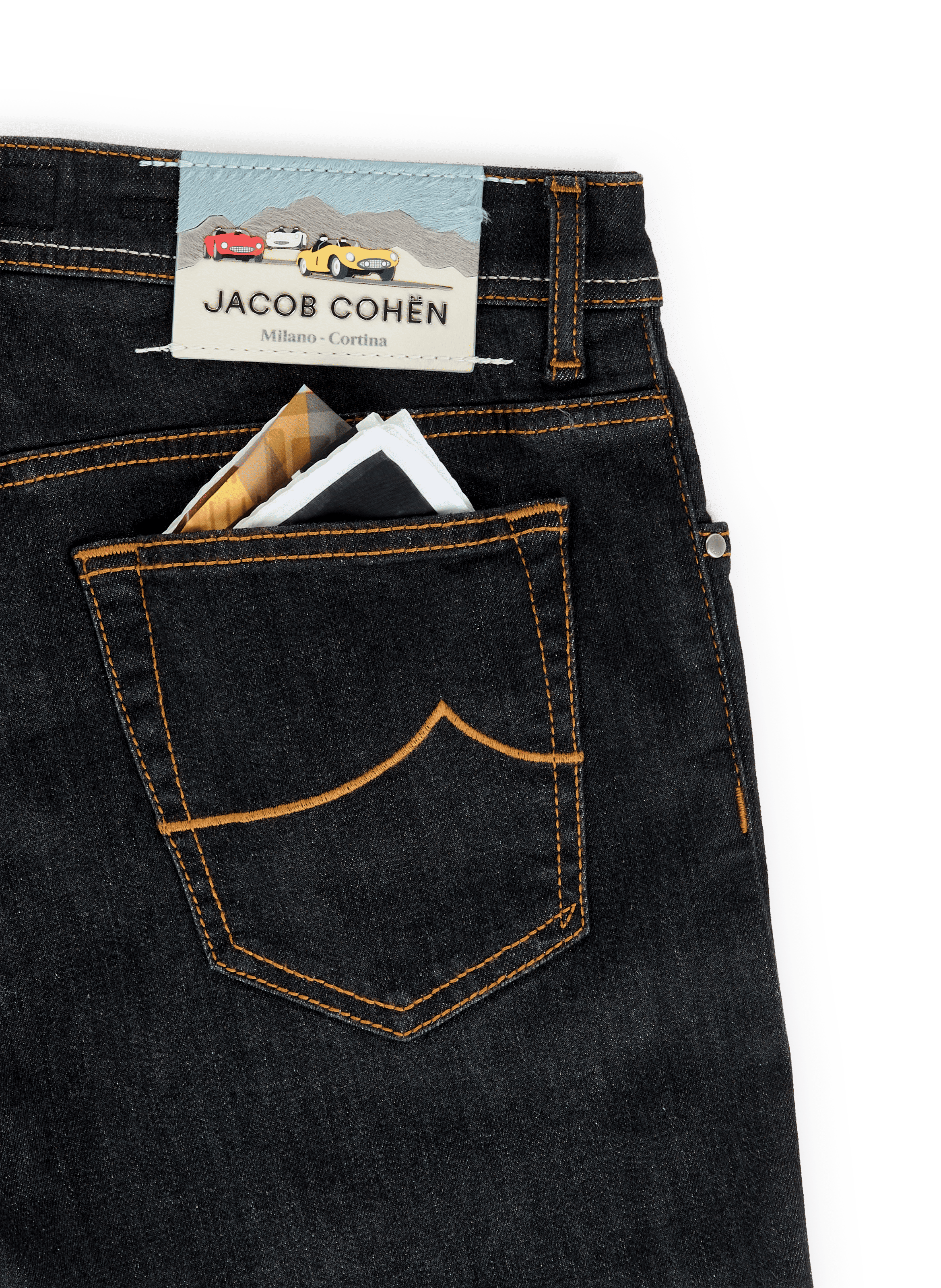 Jean slim en coton mélangé JACOB COHEN Bleu