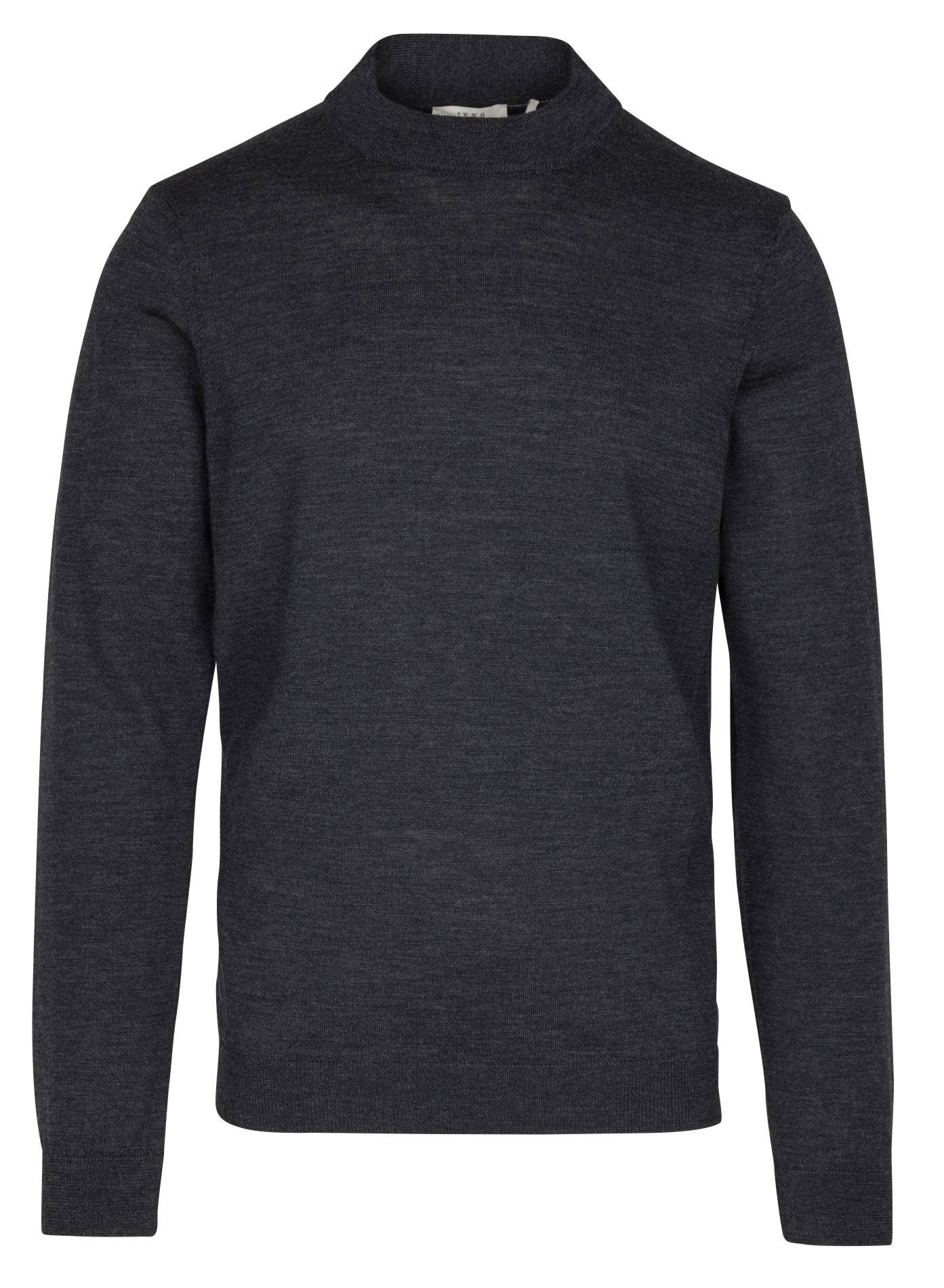 Pull col rond en laine IKKS Gris