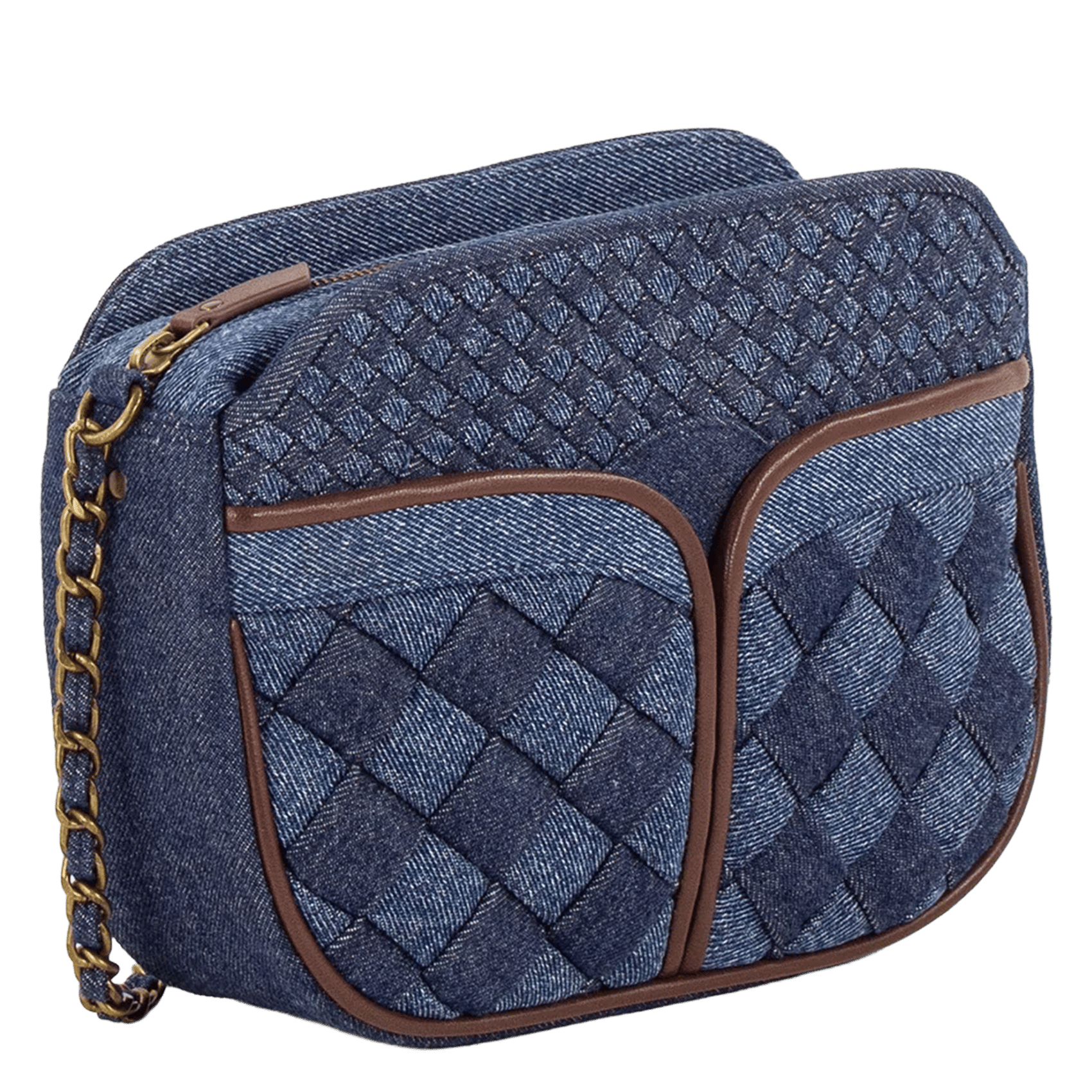 Sac bandoulière tressé en denim divine SESSUN Bleu