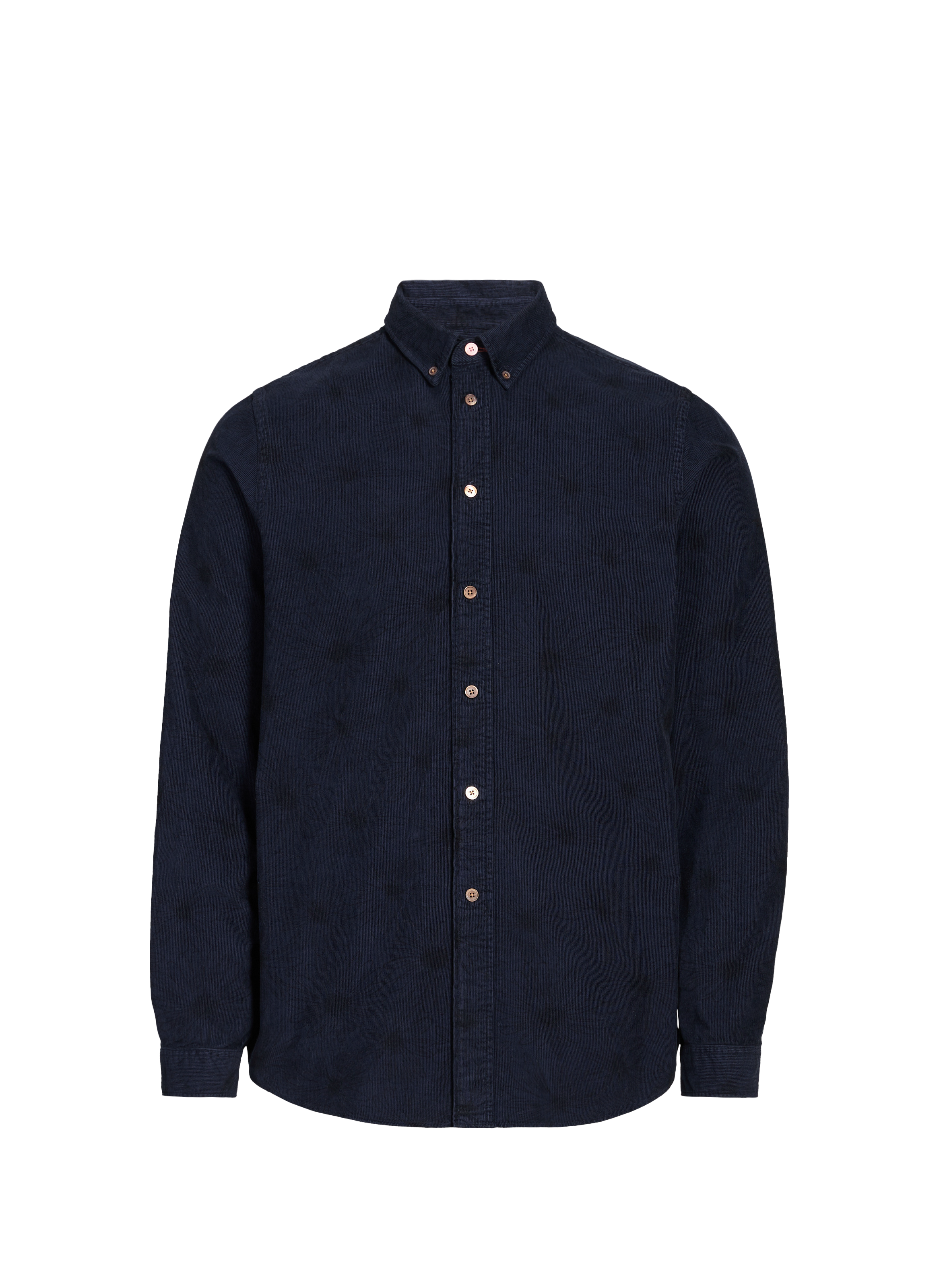 PAUL SMITH Chemise ajustée en velours côtelé de coton Bleu