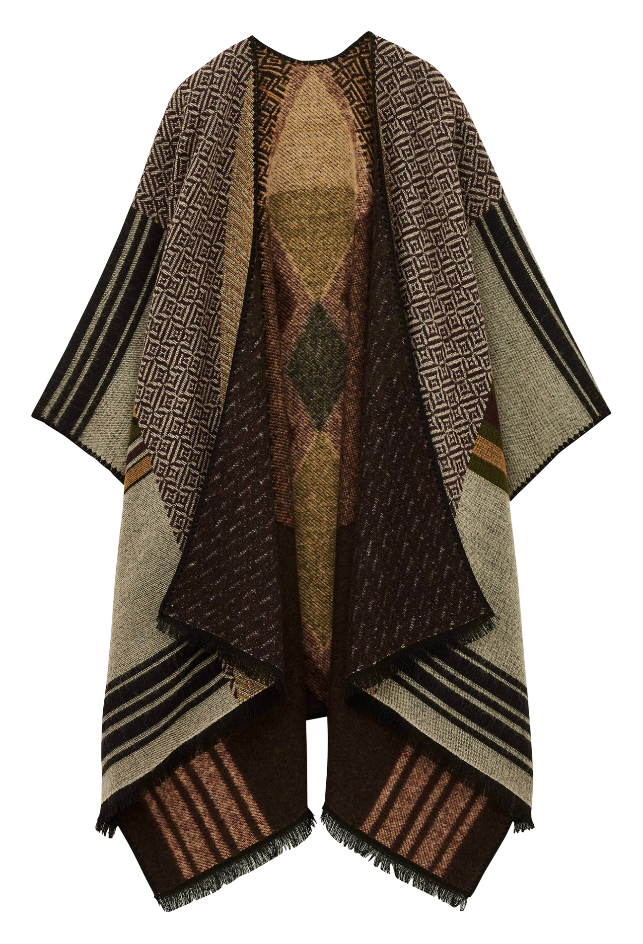 Poncho imprimé panama BA&SH Multicolore