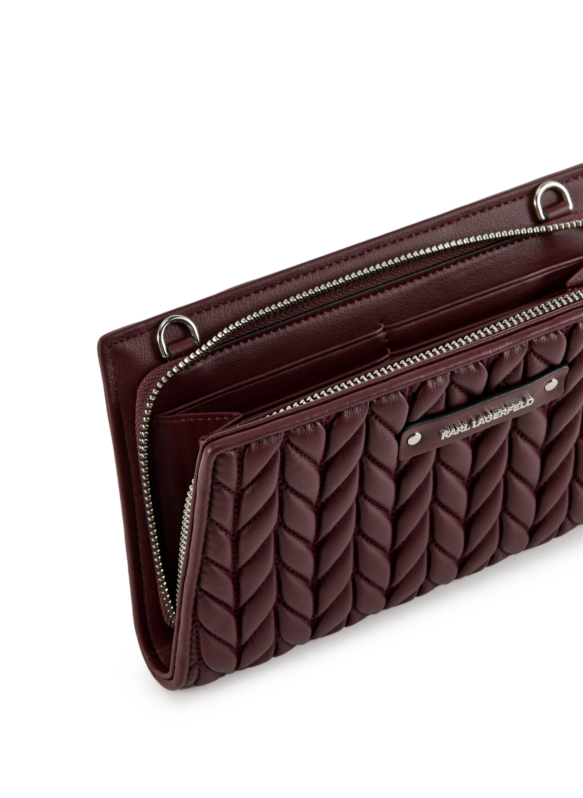 Quilted wallet KARL LAGERFELD Red