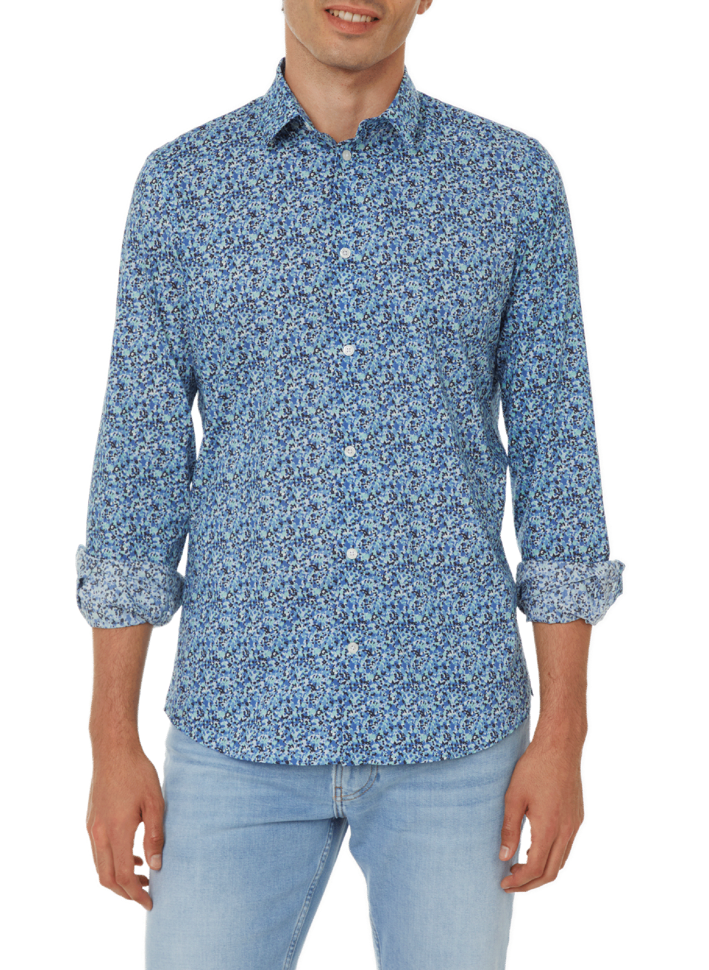 AU PRINTEMPS PARIS Cotton shirt Blue